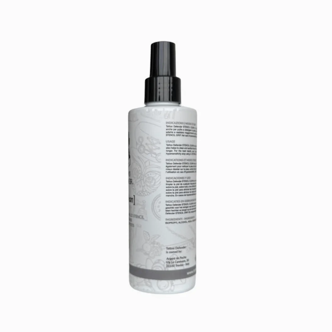 Tattoo Defender - Krem do szablonów 200 ml - płyn do usuwania szablonów - oczyszcza skórę z zanieczyszczeń przed rozpoczęciem tatuażu