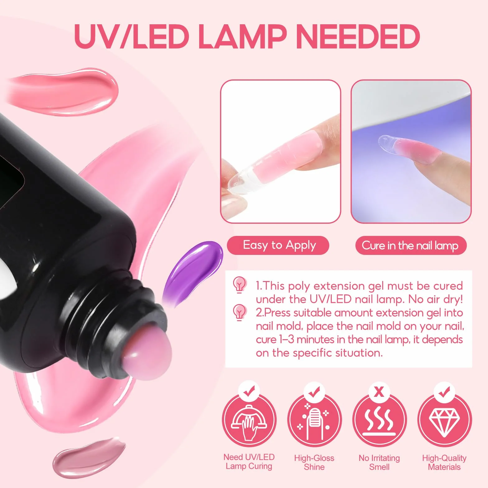 COSCELIA Zestaw żelowych paznokci UV LED 20 kolorów lakier półtrwały narzędzia do manicure