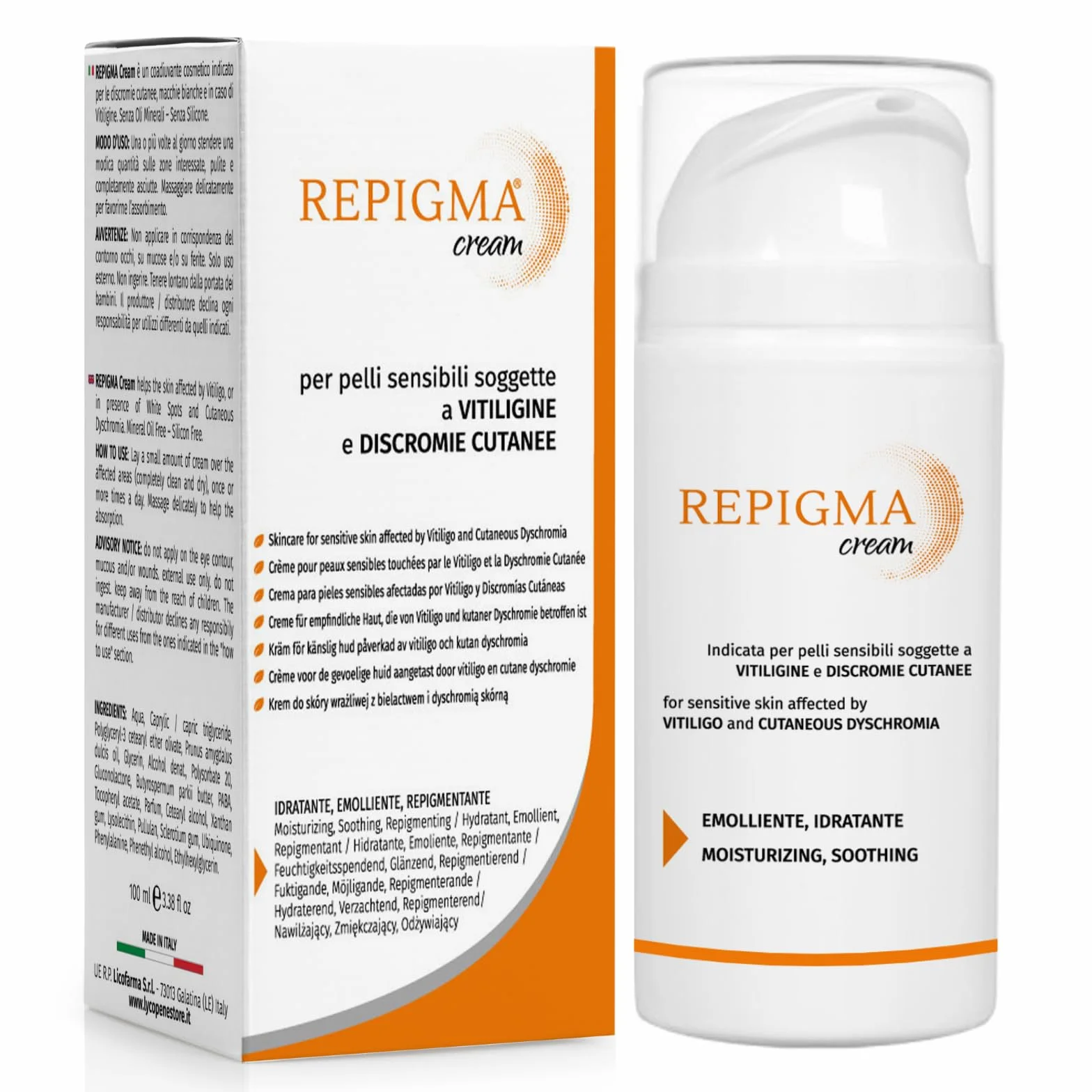 Repigma Cream – krem przeznaczony dla skóry z problemem bielactwa, plam bielaczych plam i przebarwień. 95% naturalnych składników