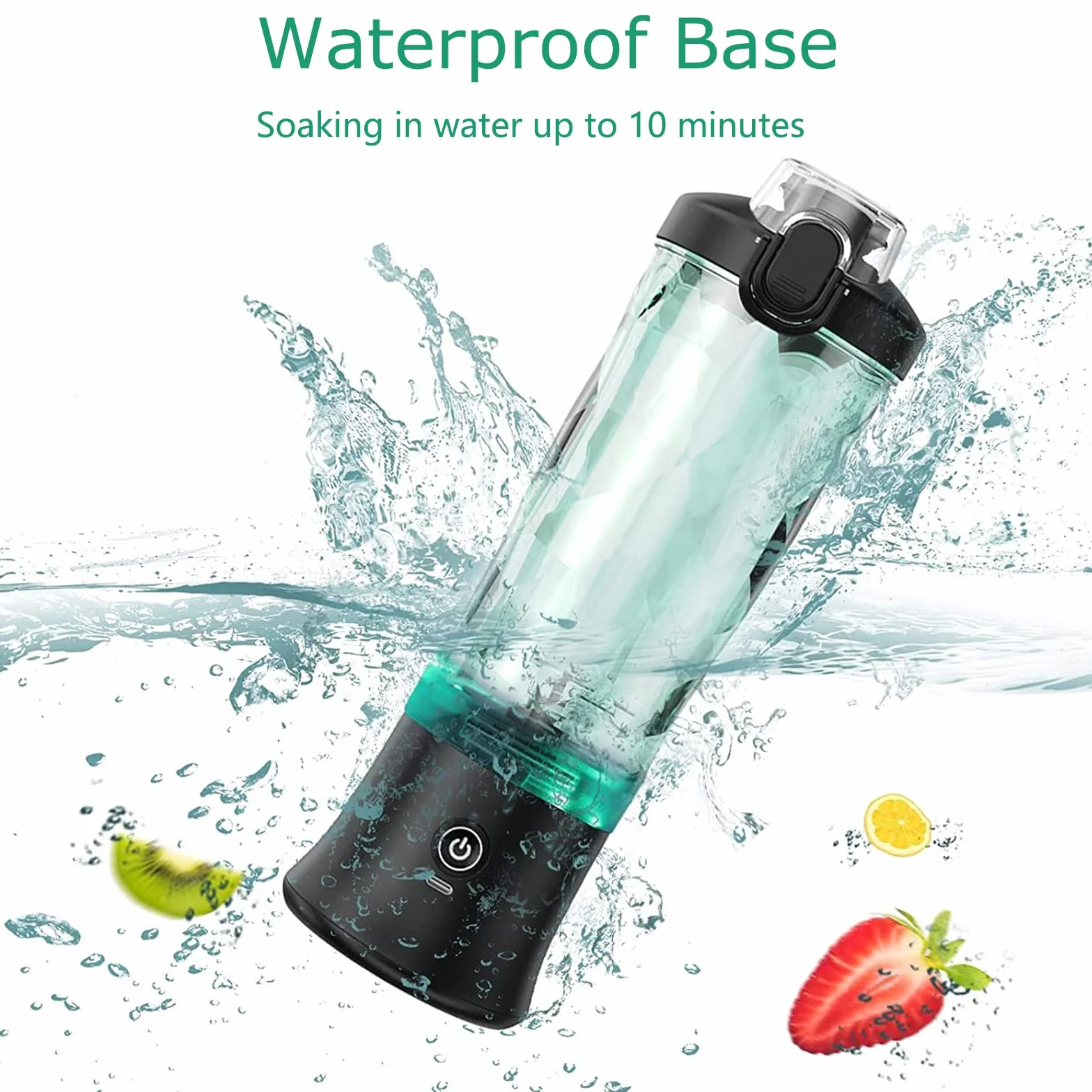 Dreamhigh® Blender Smoothie Maker, przenośny blender 600 ml do koktajli i koktajli z 6 ostrzami, mini blender 4000 mAh może wycisnąć 25 filiżanek soku do biura, na kemping i w podróż