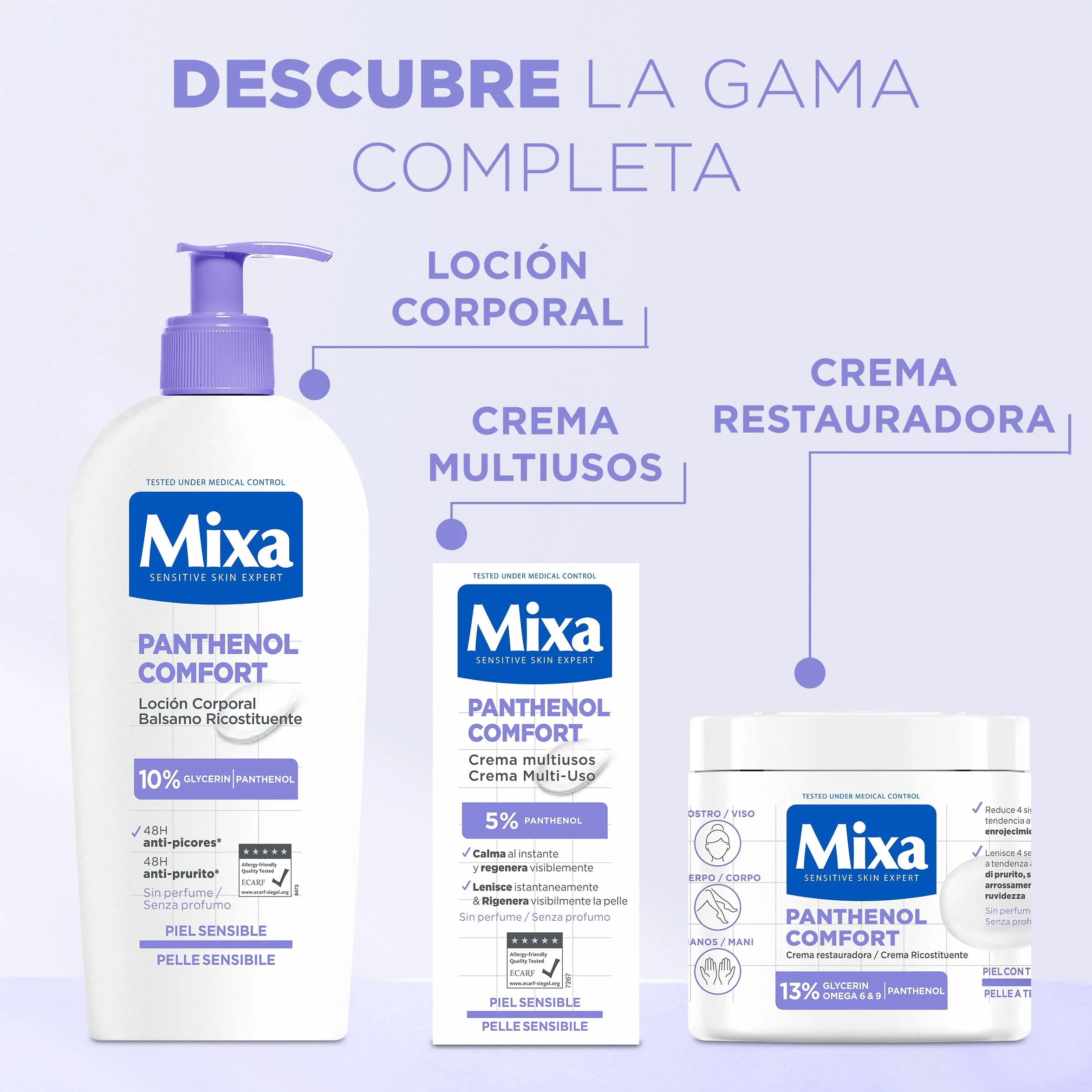 Mixa PANTHENOL Comfort krem do ciała 400 ml