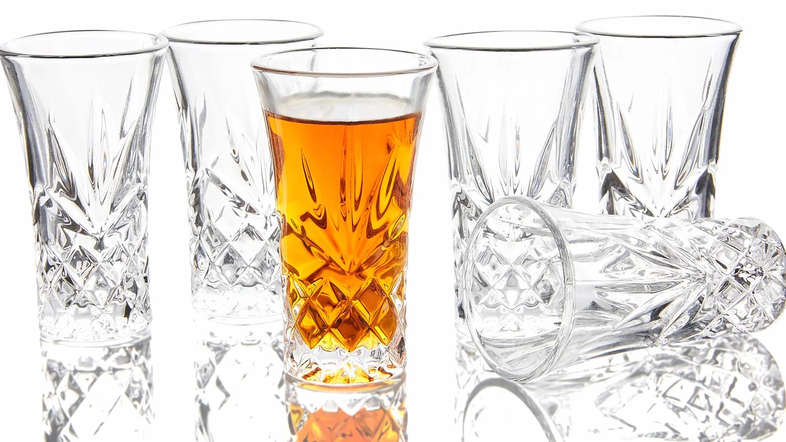 JAIEF Kieliszki tequila o pojemności 56 ml z ciężką podstawą Kieliszki do wódki (6)
