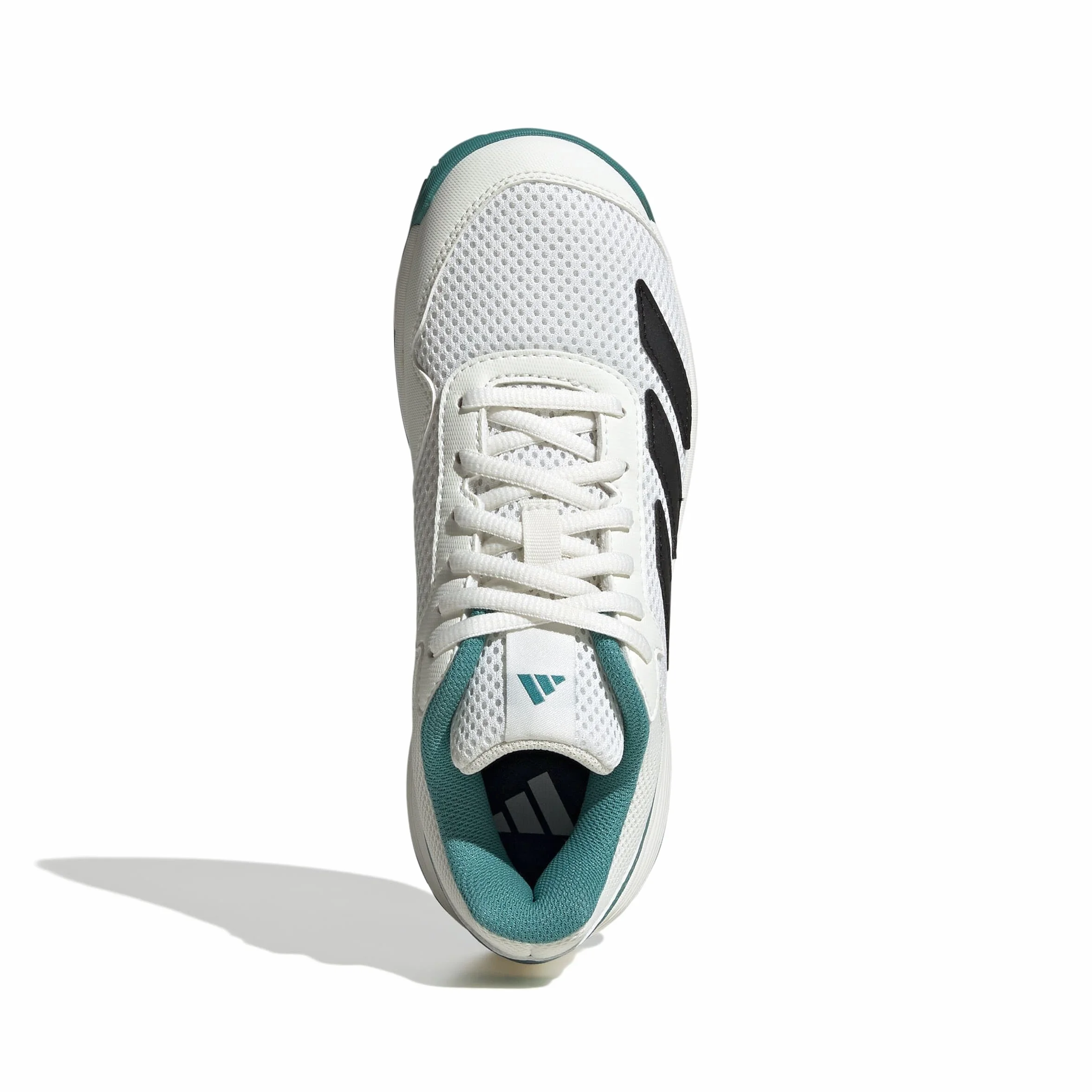 adidas Uniseks - dzieci Courtflash Kids Tennis Shoes, Cloud White/Pure Teal/Off White, 38 2/3 EU