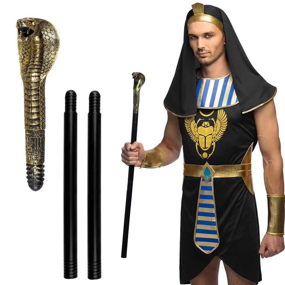 Boland 00798 - Berło węża, 3 części, ok. 82 cm, dodatek do kostiumu na karnawał, imprezę tematyczną i Halloween, dodatek do kostiumu Voodoo lub Afryki
