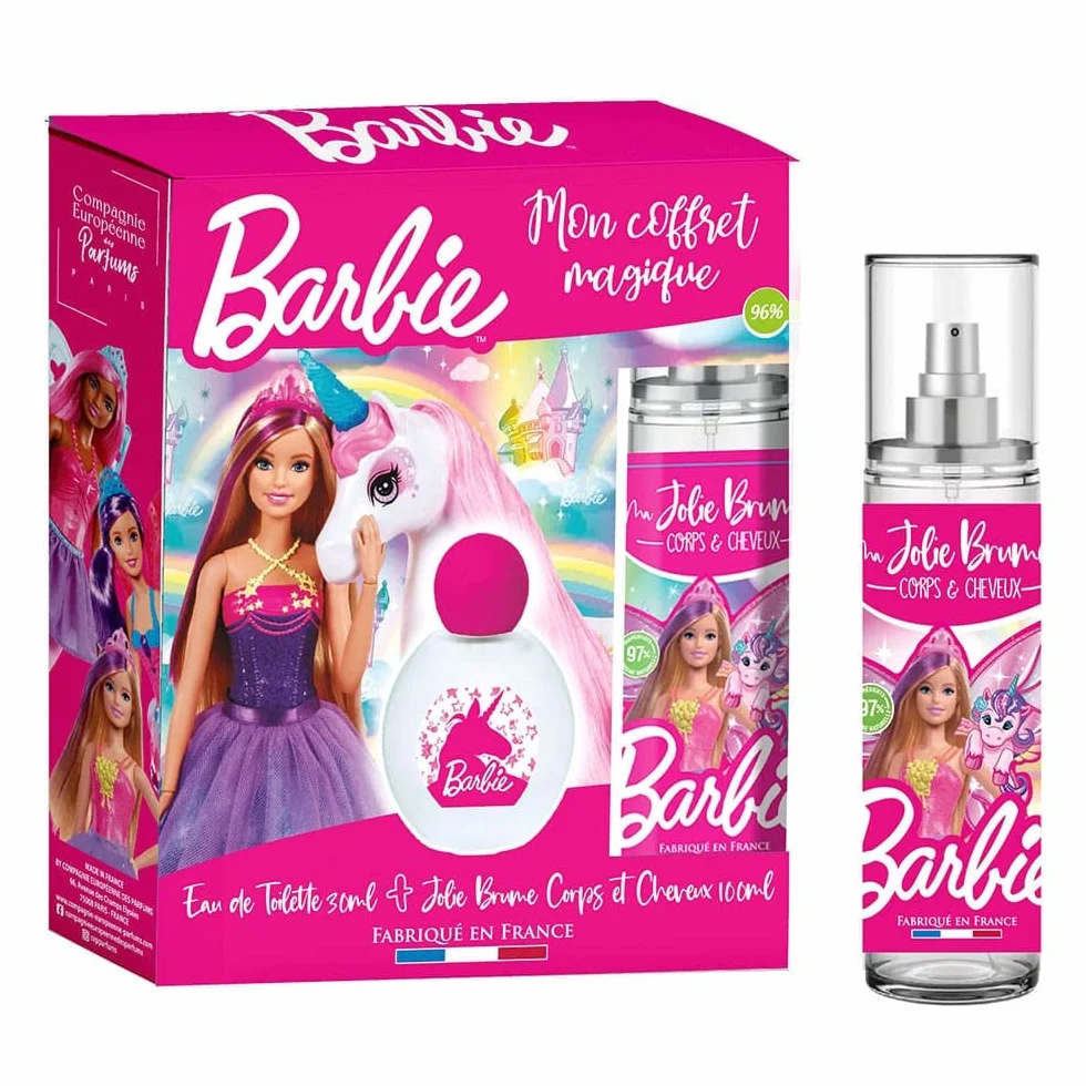 BARBIE zestaw perfum woda toaletowa dla dzieci 30 ml + spray zapachowy 100 ml kwiatowo-owocowy