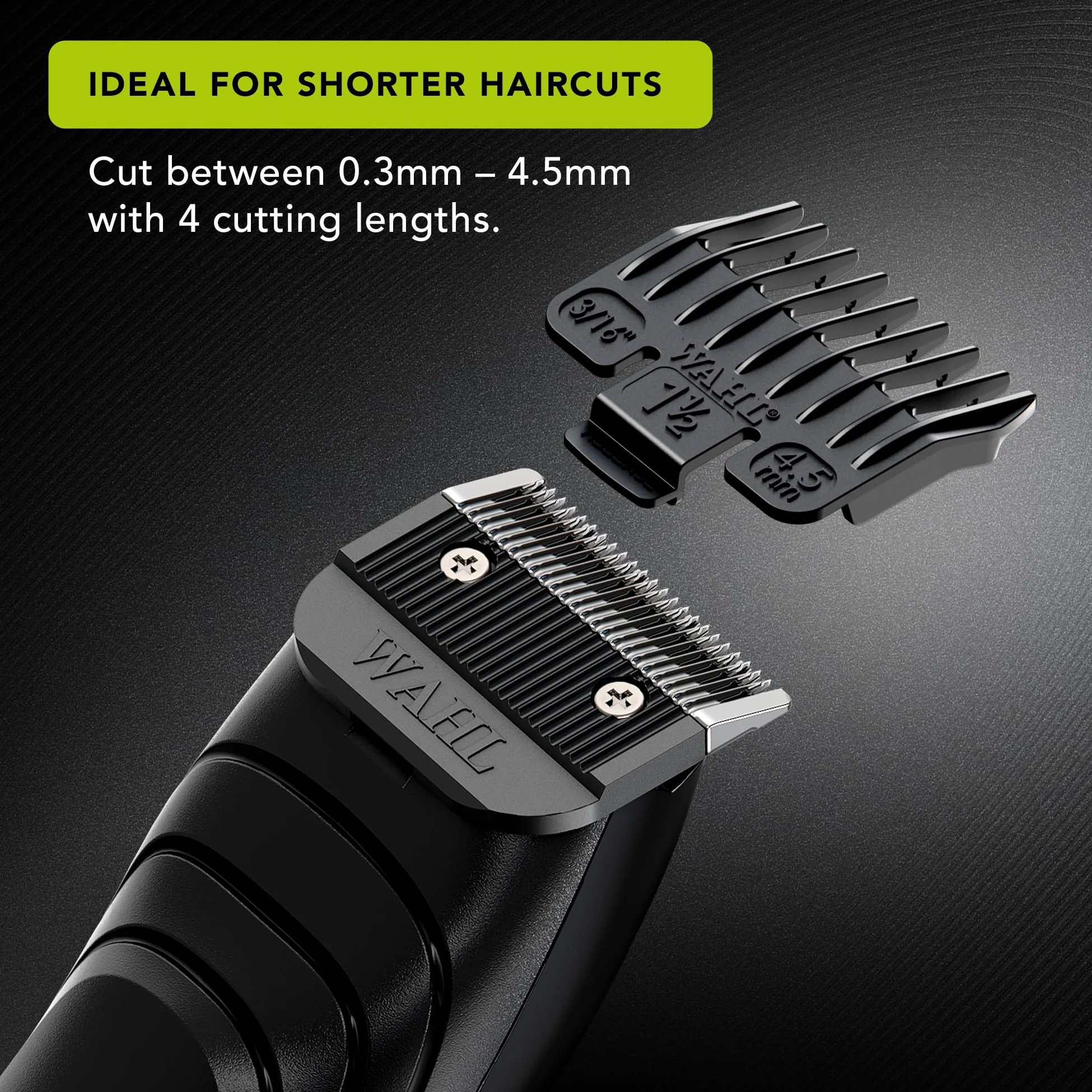 WAHL Cordless Close Cut - Precyzyjne Strzyżenie Włosów (0,3 mm), Ładowanie przez USB, 120 Minut Pracy, Zestaw do Pielęgnacji dla Mężczyzn, Czarna