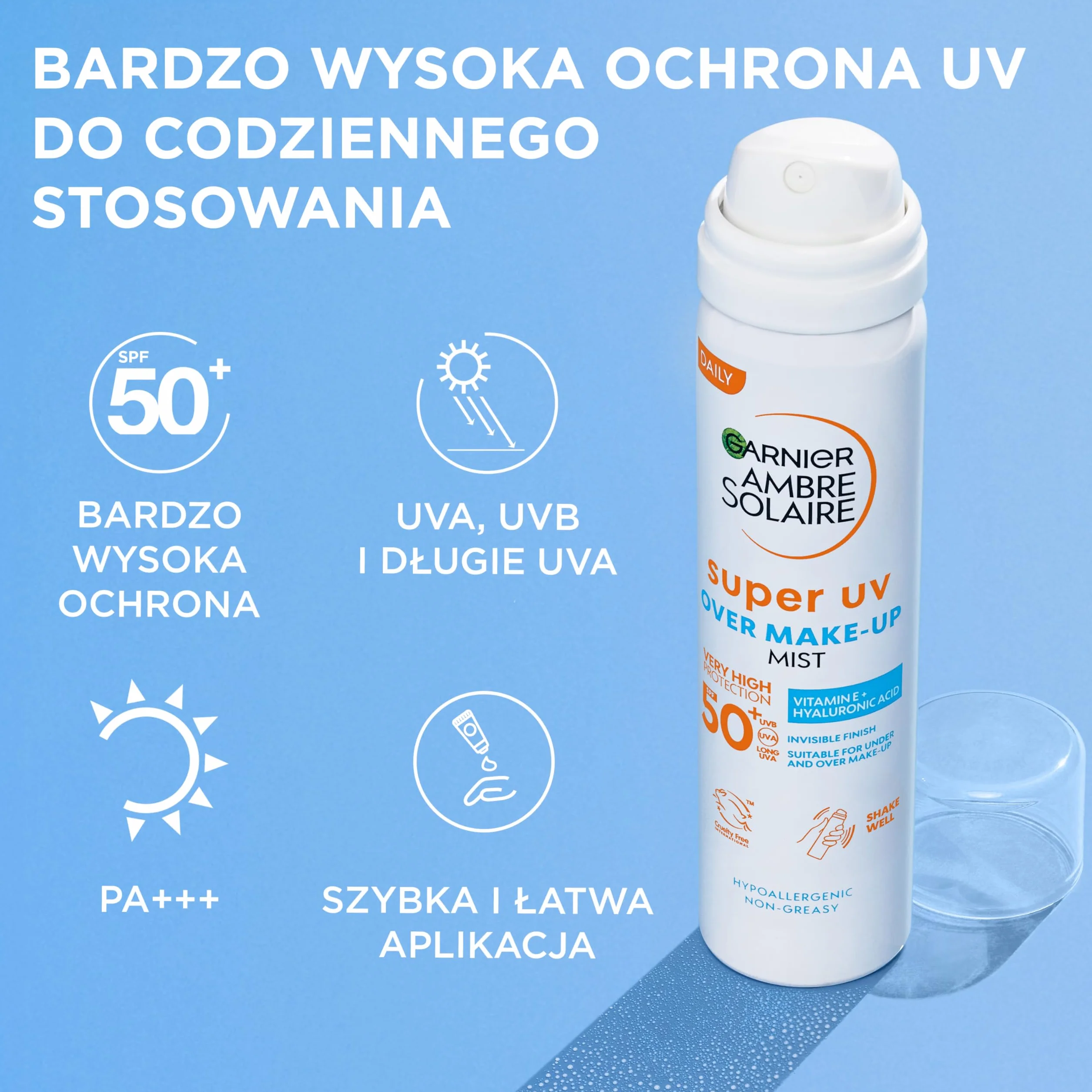 Garnier Ambre Solaire Super UV Mgiełka ochronna SPF 50 75 ml