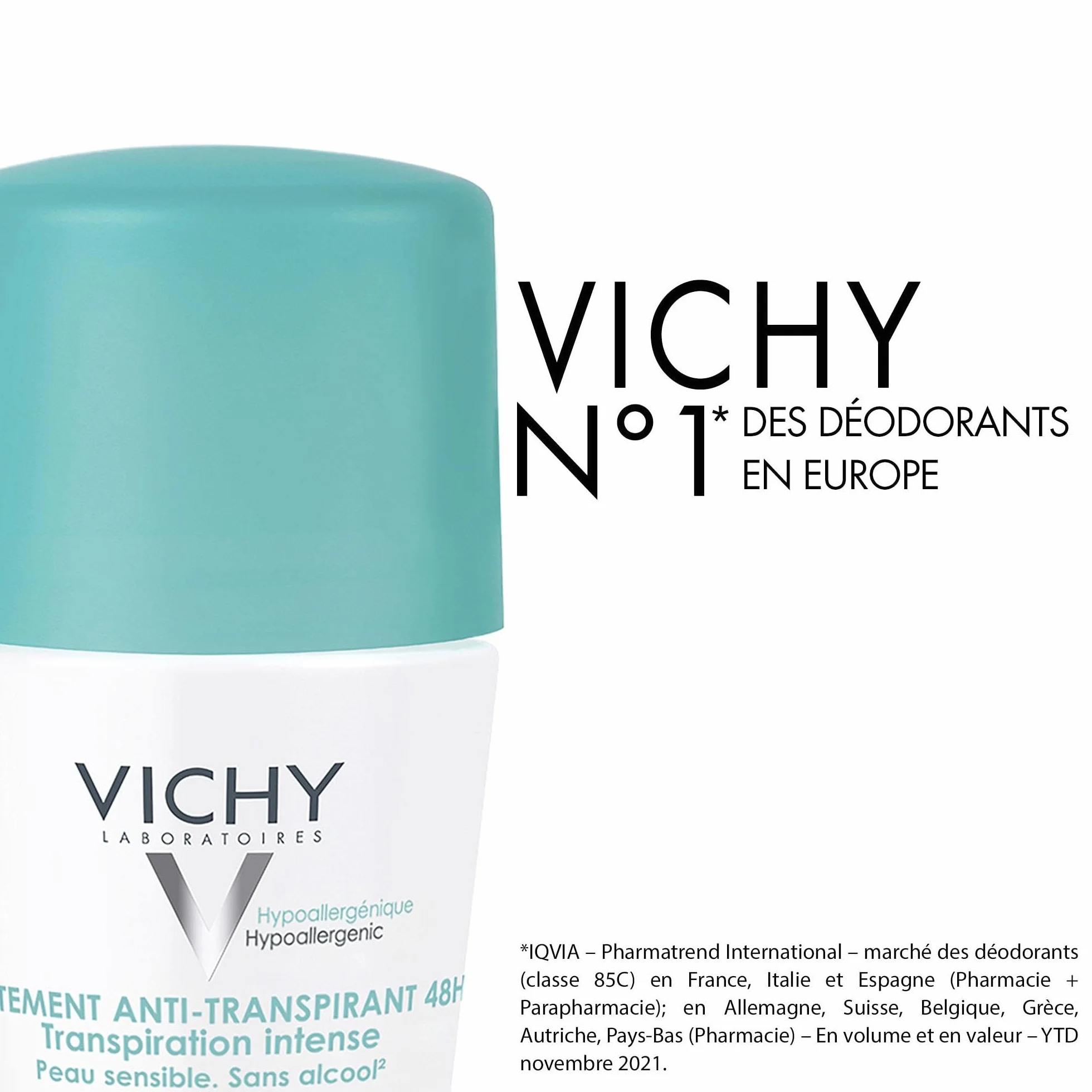 Vichy Anti-Transpirante 48H Dezodorant 50 ml Biały/Niebieski