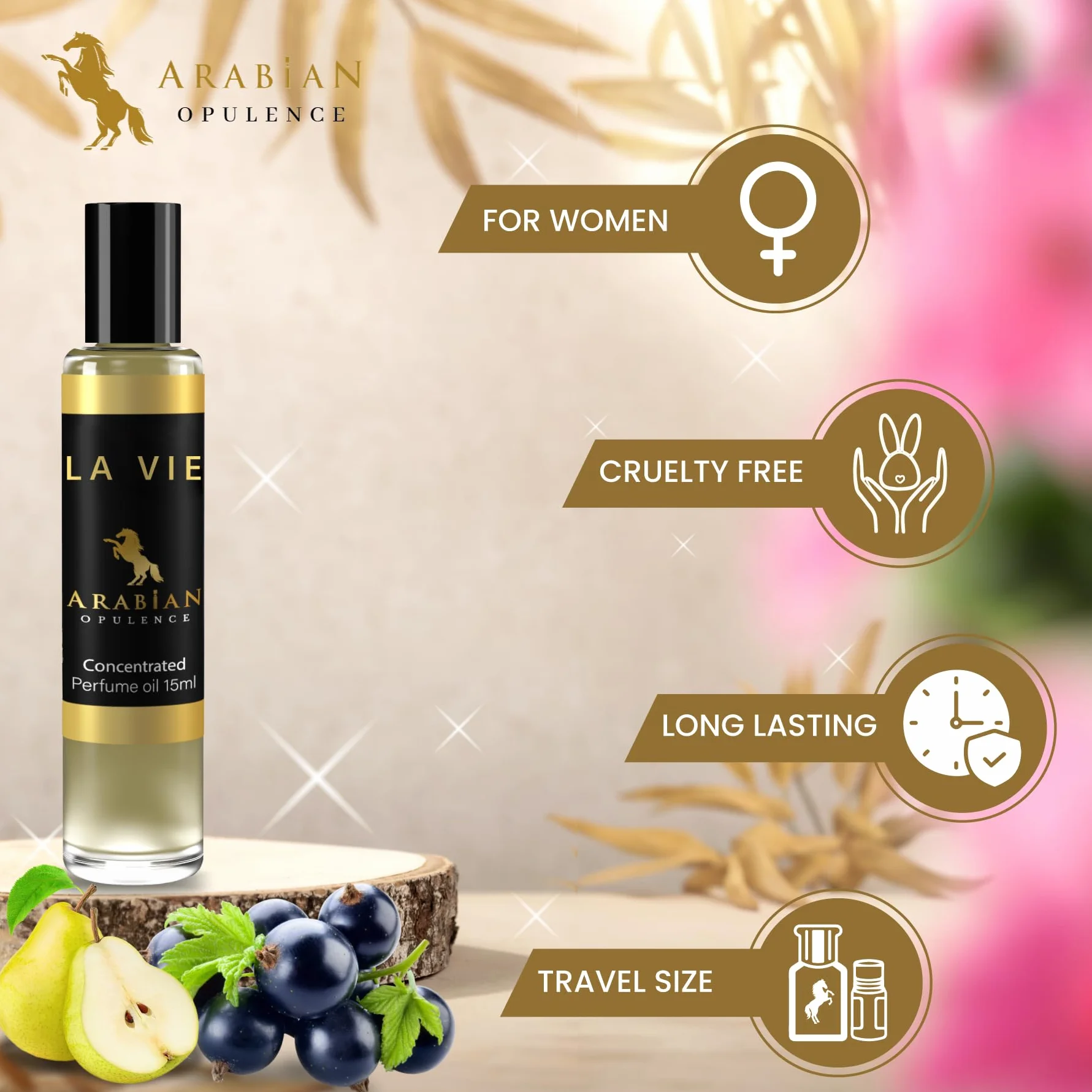 FR182 LA VIE olejek perfumowany dla kobiet 15 ml arabski słodki wanilia balsamiczny drzewny owocowy