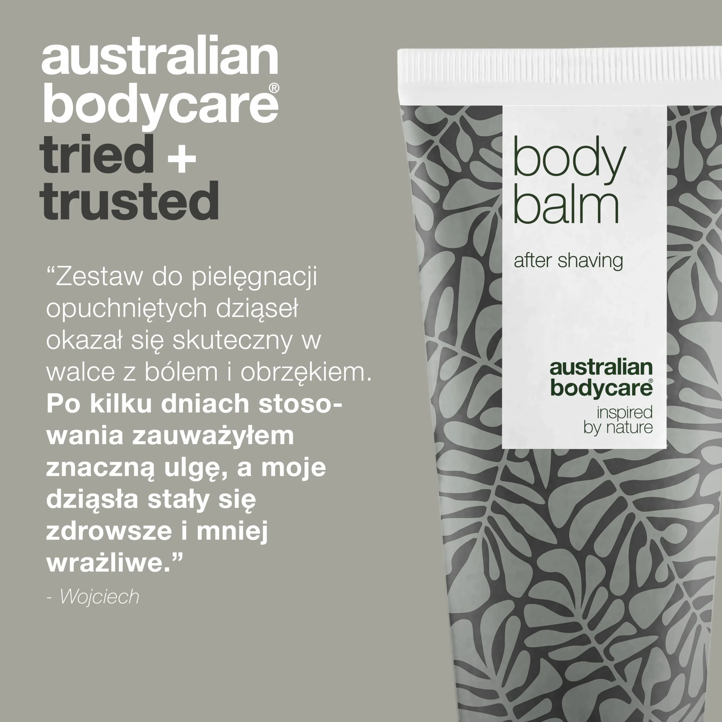 Australian Bodycare Body Balm, 200ml | Pielęgnujący balsam po goleniu na podrażnioną skórę | Z 100% Olejkiem z Drzewa Herbacianego | do pielęgnacji wrastających włosków, guzków i podrażnień skóry