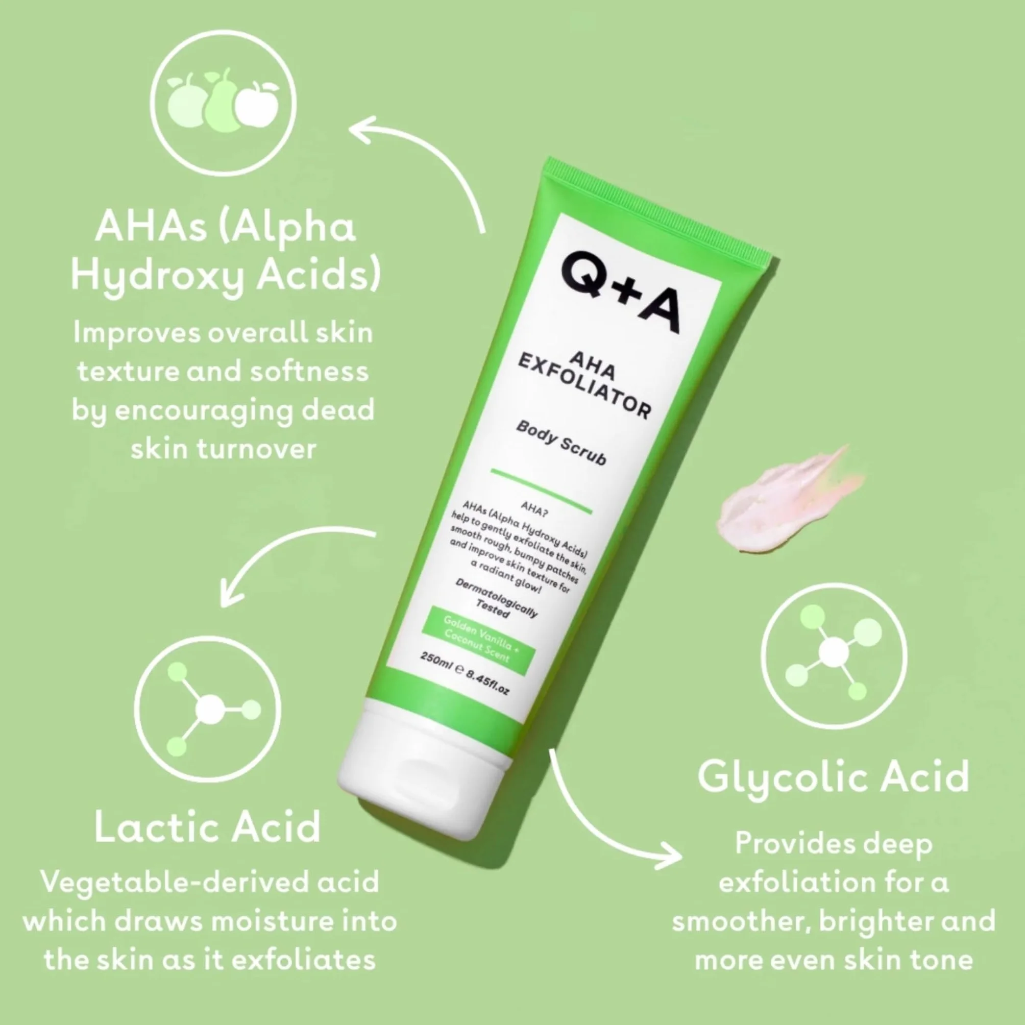 Q+A AHA peeling do ciała i balsam do ciała z kwasem salicylowym