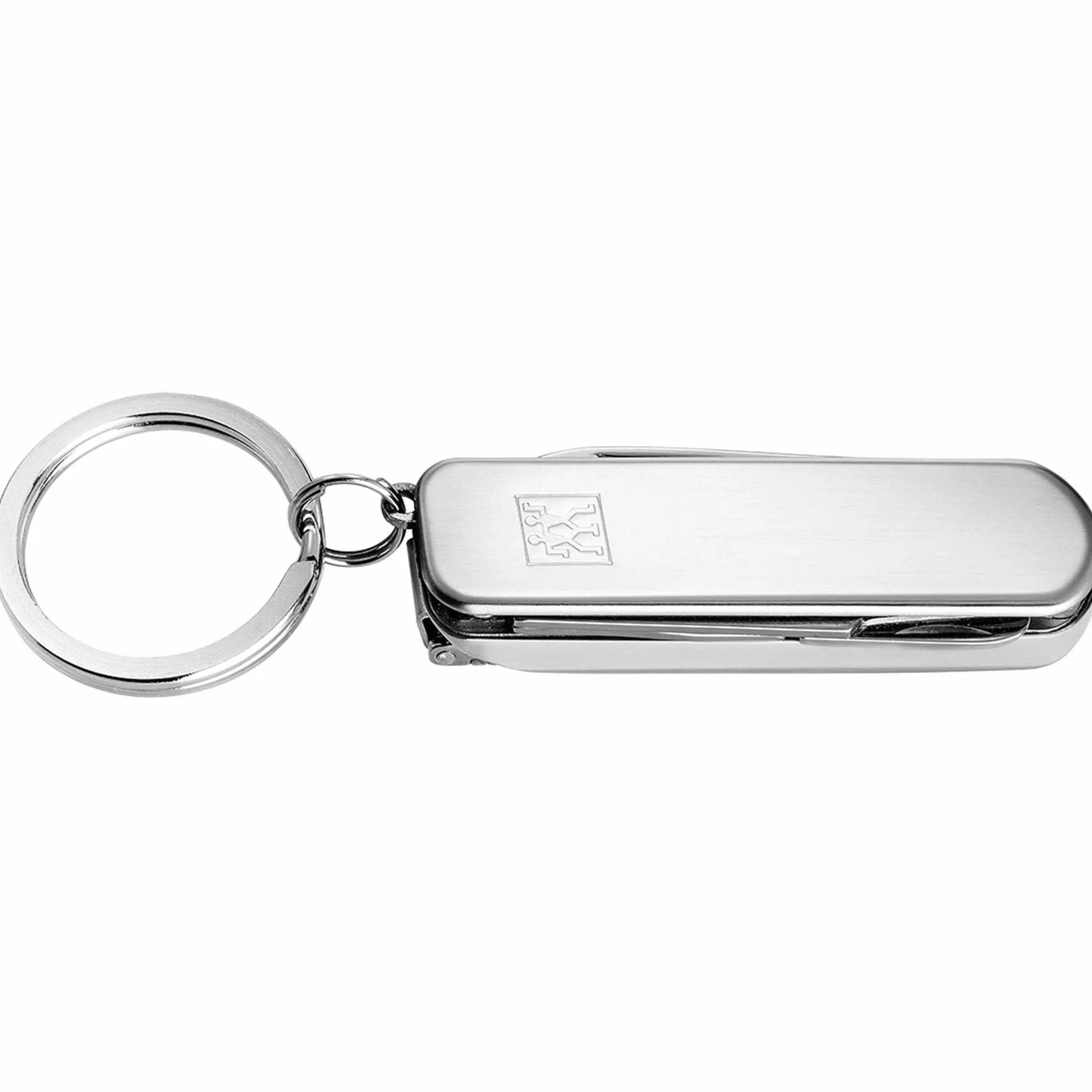 ZWILLING Narzędzie wielofunkcyjne do manicure i pedicure (brelok z nożyczkami do paznokci, obcinaczką i pilnikiem do paznokci), srebrne, 60 mm