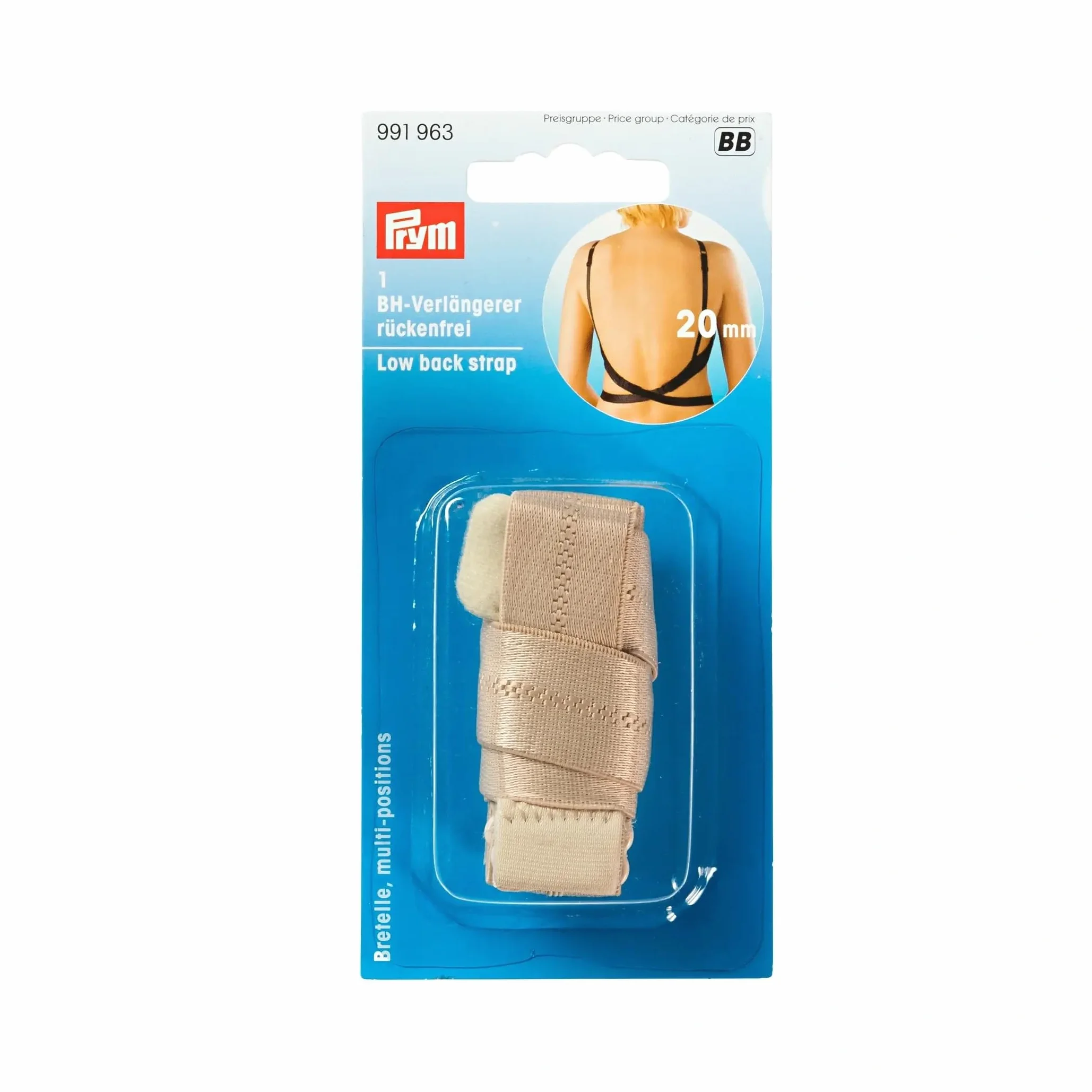 Prym - Prym Low Back Beige (20 mm) pasek - 1 Sztuk