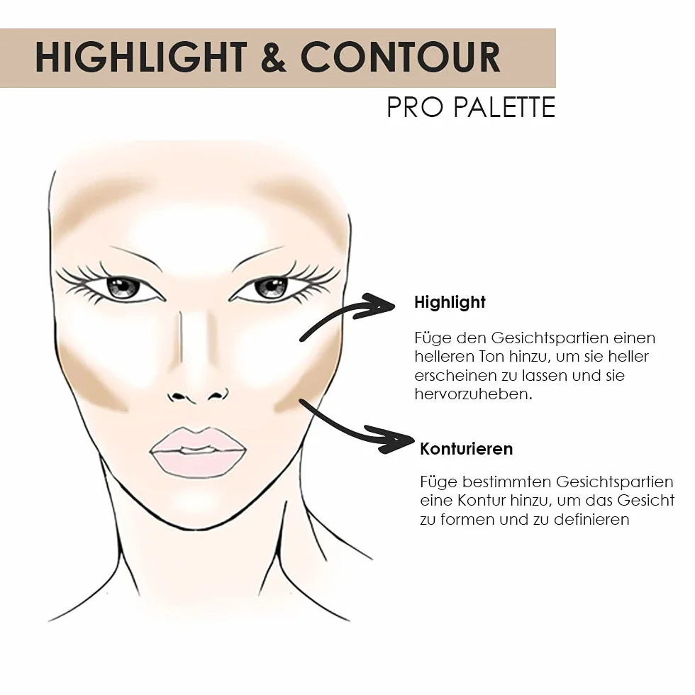 NYX Professional Makeup Highlight & Contour Pro Palette paleta do konturowania i rozświetlania twarzy, 4 prasowane rozświetlacze i 4 pudry brązujące, wymienne wkłady, 21,6 g