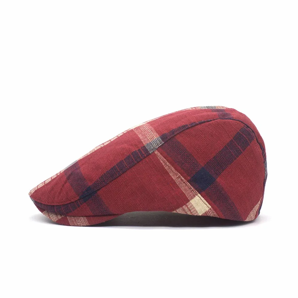 Męska Czapka Gatsby Unisex Newsboy Flat Cap Berety Kaszkiety Wzór w kratęv