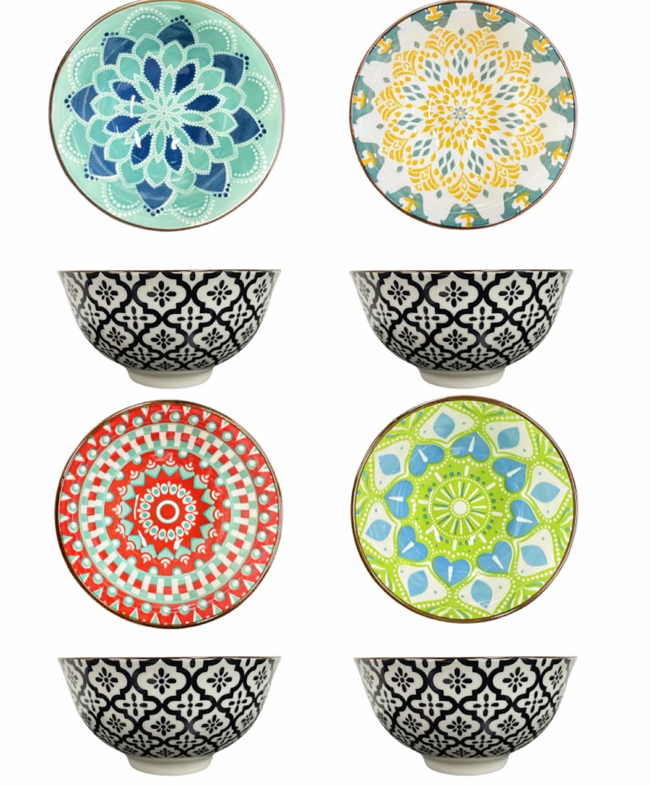 Ceramiczna miska na płatki śniadaniowe, 12 cm, porcelanowa miska deserowa, do lodów, ryżu, zupy, deseru, kuchenki mikrofalowej i zmywarki