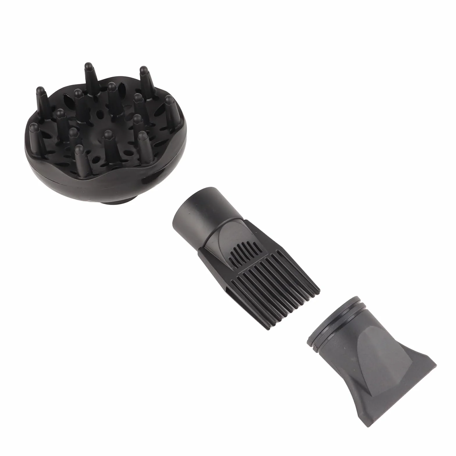3 szt. profesjonalna plastikowa dysza do suszarki do włosów, dysza do suszarki do włosów, nasadka grzebień, koncentrator, zamiennik do średnicy zewnętrznej 5,0 cm
