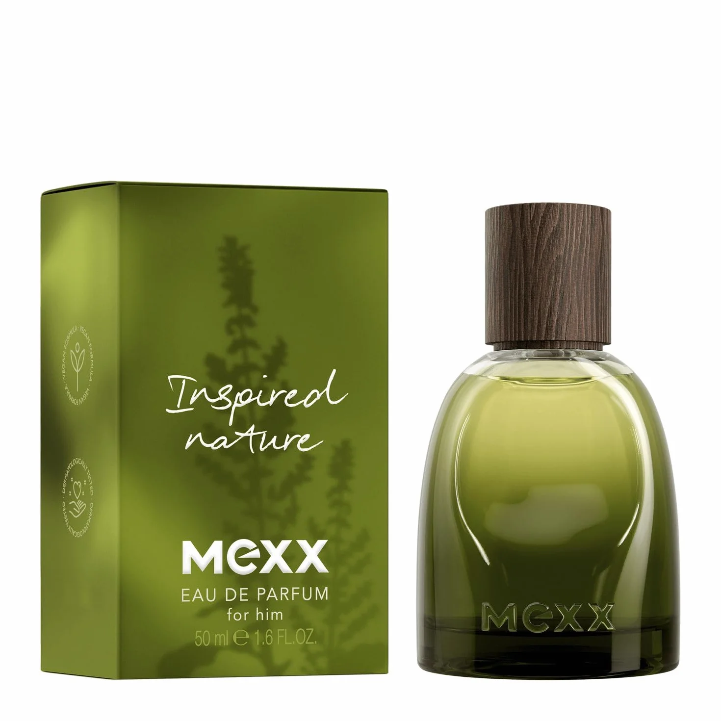 Mexx Inspired Nature Woda Perfumowana dla Mężczyzn o Cytrusowo-Drzewnym Zapachu, 50 ml