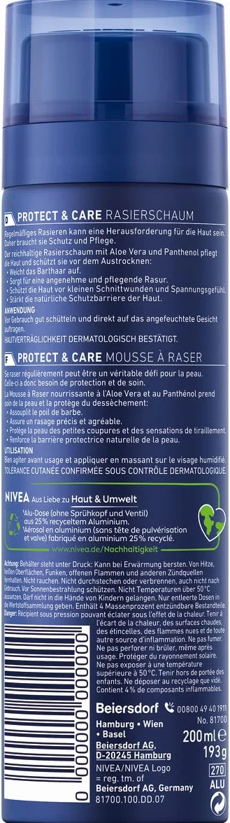 NIVEA MEN Pianka do Golenia Ochrona+