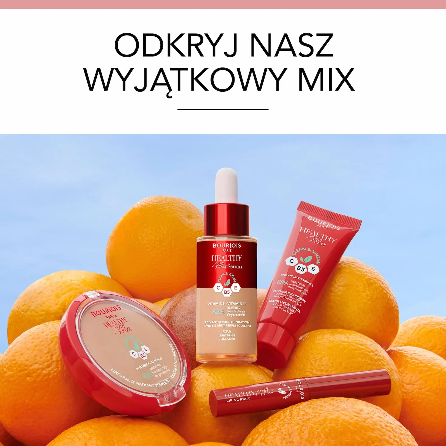 Bourjois Healthy Mix Serum Podkład, 53W Light Beige, 30 ml