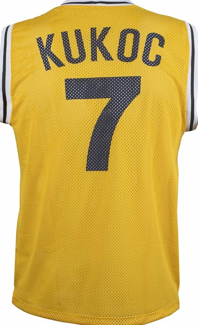 Croatian Toni Kukoc KK Split Jugoplastika Pop 84 Retro Basketball Play 7 Jersey