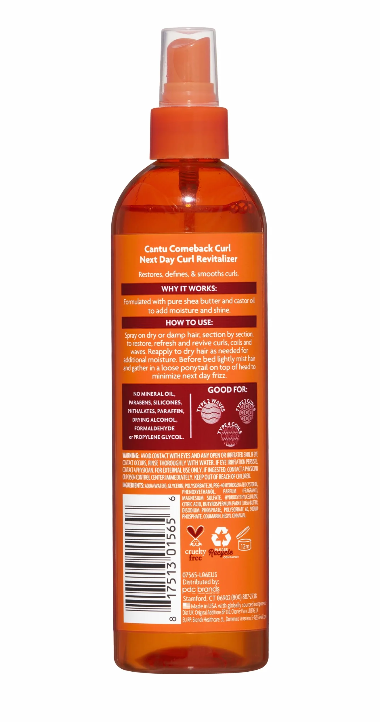 Cantu Shea Butter for Natural Hair Spray do Loków, 355 ml