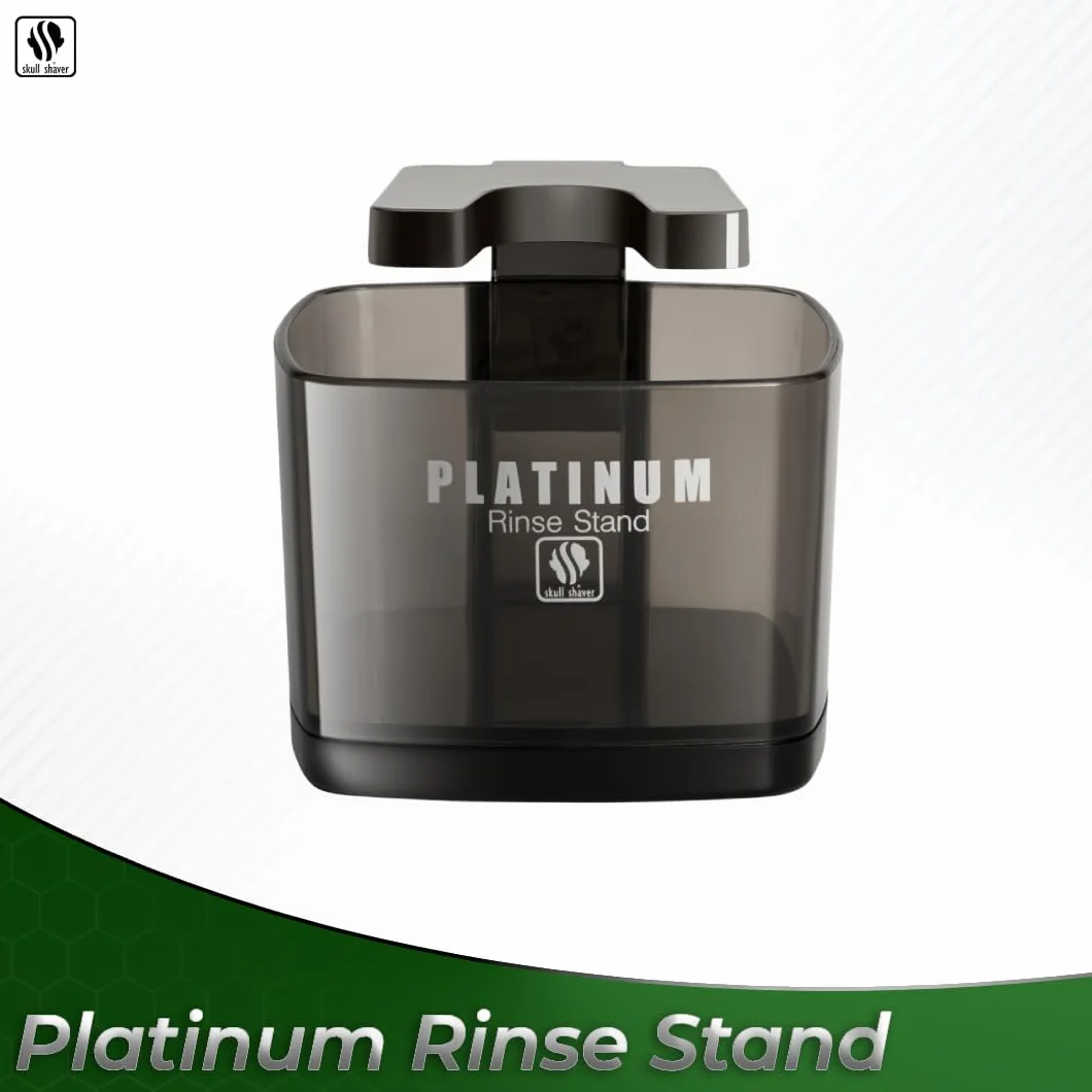 Stojak Platinum Rinse Skull Shaver do golarek elektrycznych Pitbull Butterfly Kiss Palm czarny