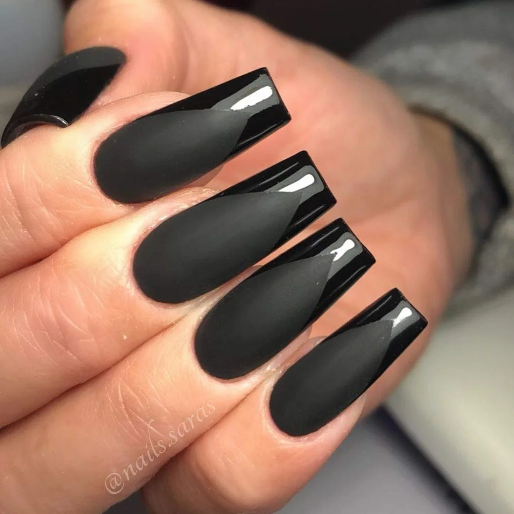 AIMEILI żelowy lakier do paznokci UV LED, czarny do salonu manicure, home DIY, bardzo błyszczący, beztestowy, trwały i odporny na zużycie, 8 ml, 995