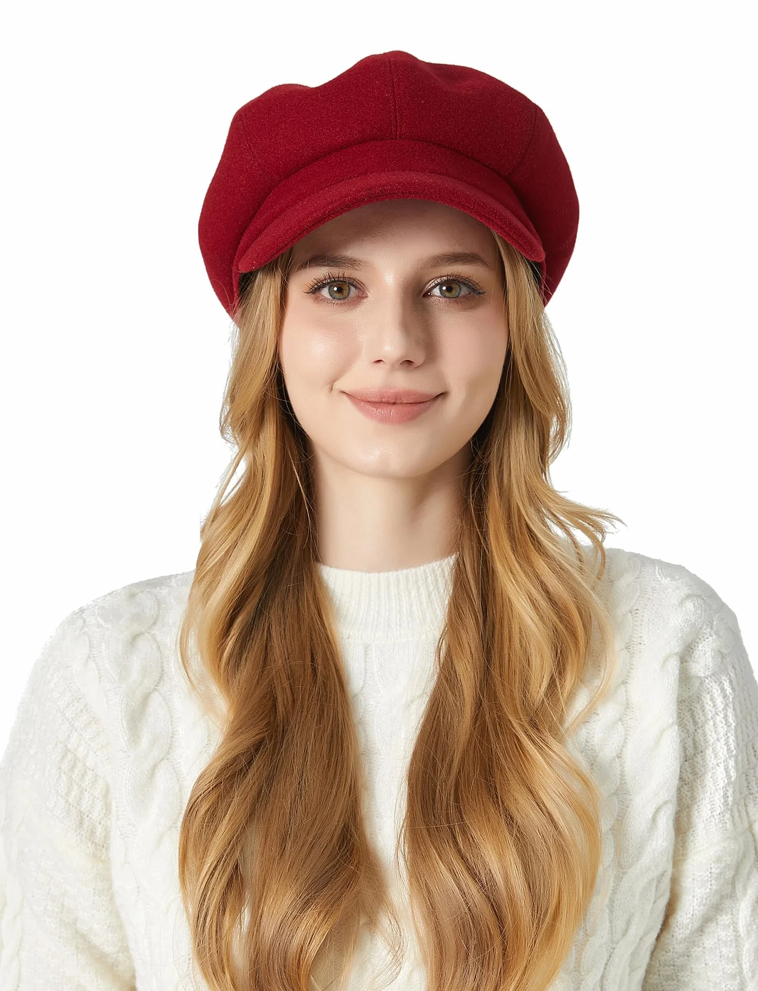 FEOYA Klasyczna damska czapka balonowa Newsboy Cap czapka z daszkiem Vintage jesień zima beret czapka malarska czapka malarska