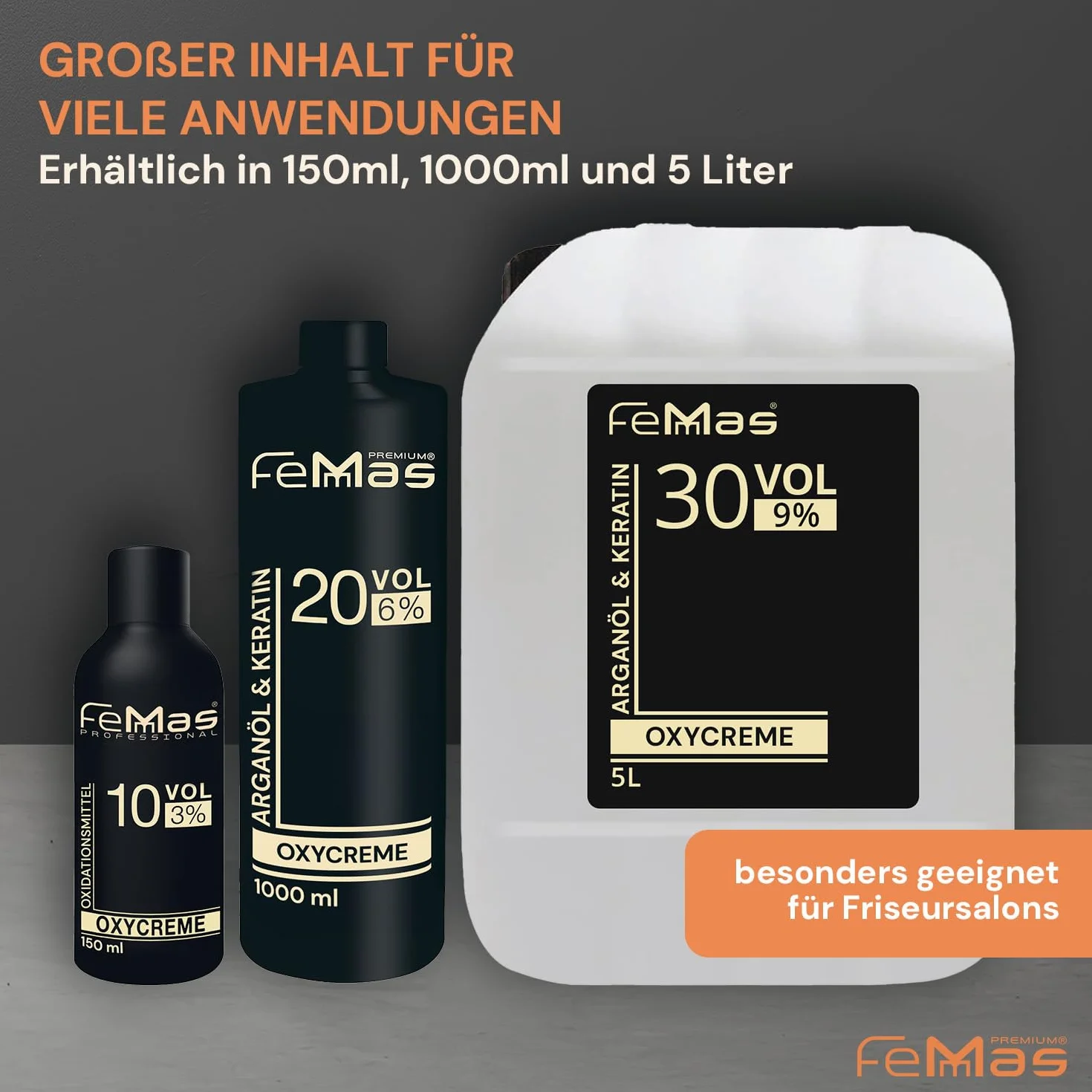 FemMas Krem utleniający w 3% 100 ml I utleniacz do farbowania i tonowania włosów I Łatwe zastosowanie i optymalne trzymanie I Deweloper dla równomiernych rezultatów w jakości salonowej I Hair Color