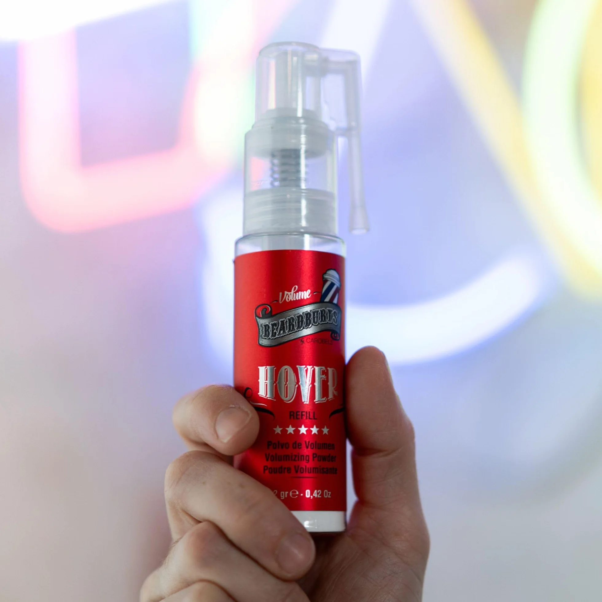 Beardburys Puder do stylizacji włosów Hover Refill dla mężczyzn, puder teksturujący, matowe wykończenie, dodaje objętości i tekstury, długie, naturalne, elastyczne utrwalenie, lekki,12g