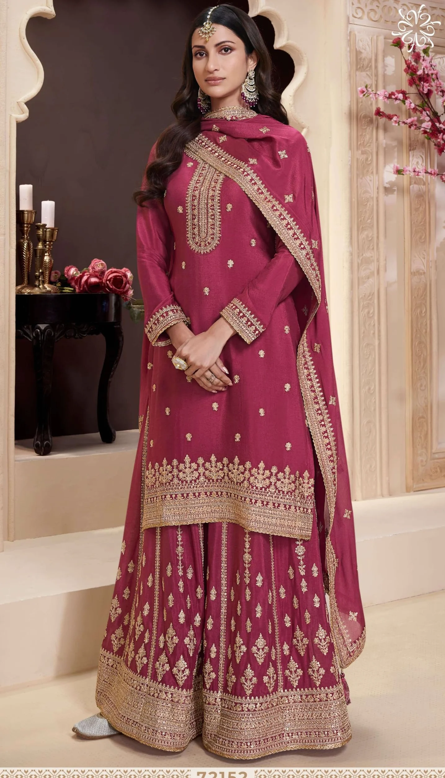 Specjalne przyjęcie weselne, designerskie garnitury Shalwar Kameez indyjskie pakistańskie gotowe do noszenia sukienki Palazzo, Wybór 7, 44