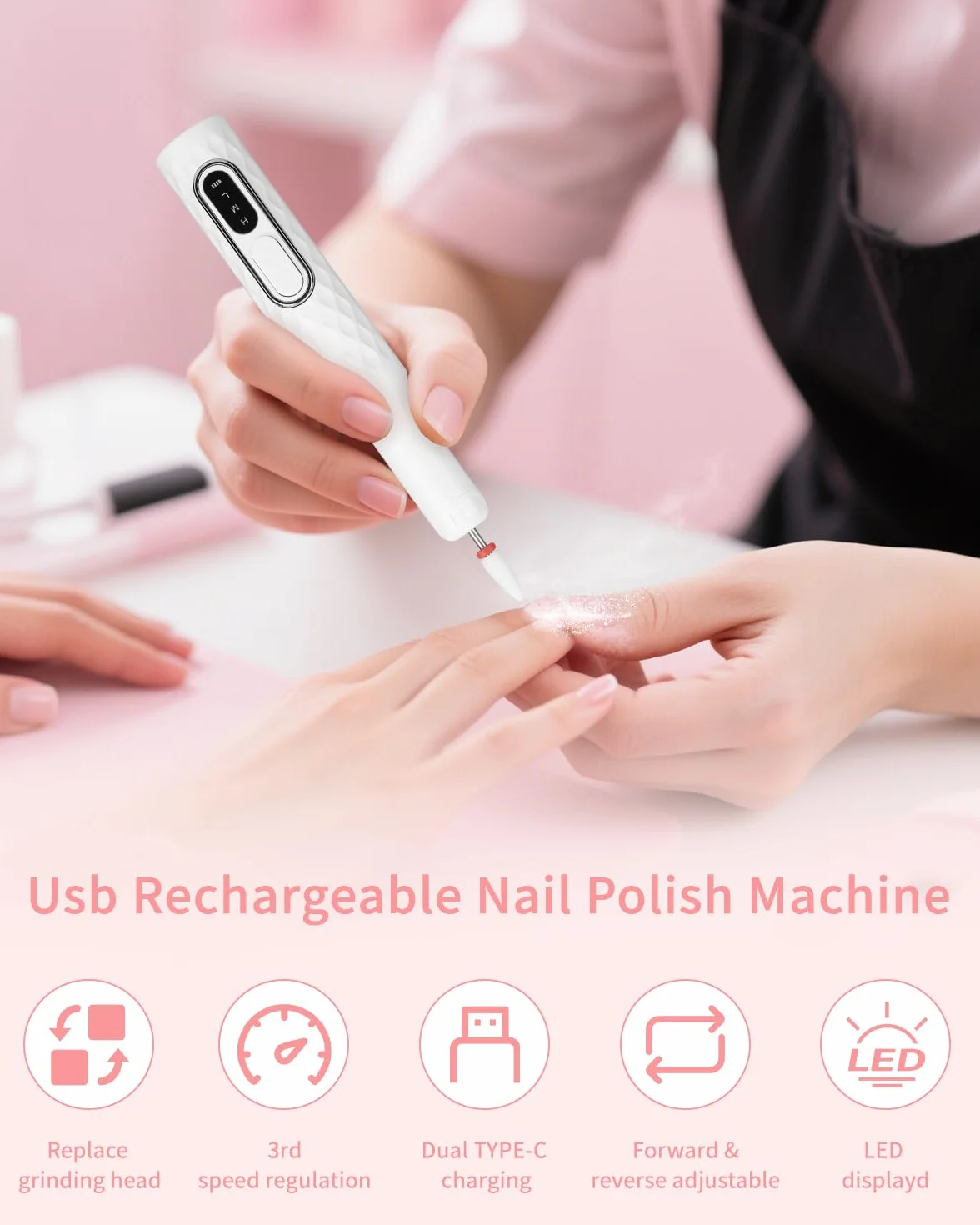 Frezarka do paznokci 12 w 1, 18 000 obr./min, zestaw do manicure i pedicure