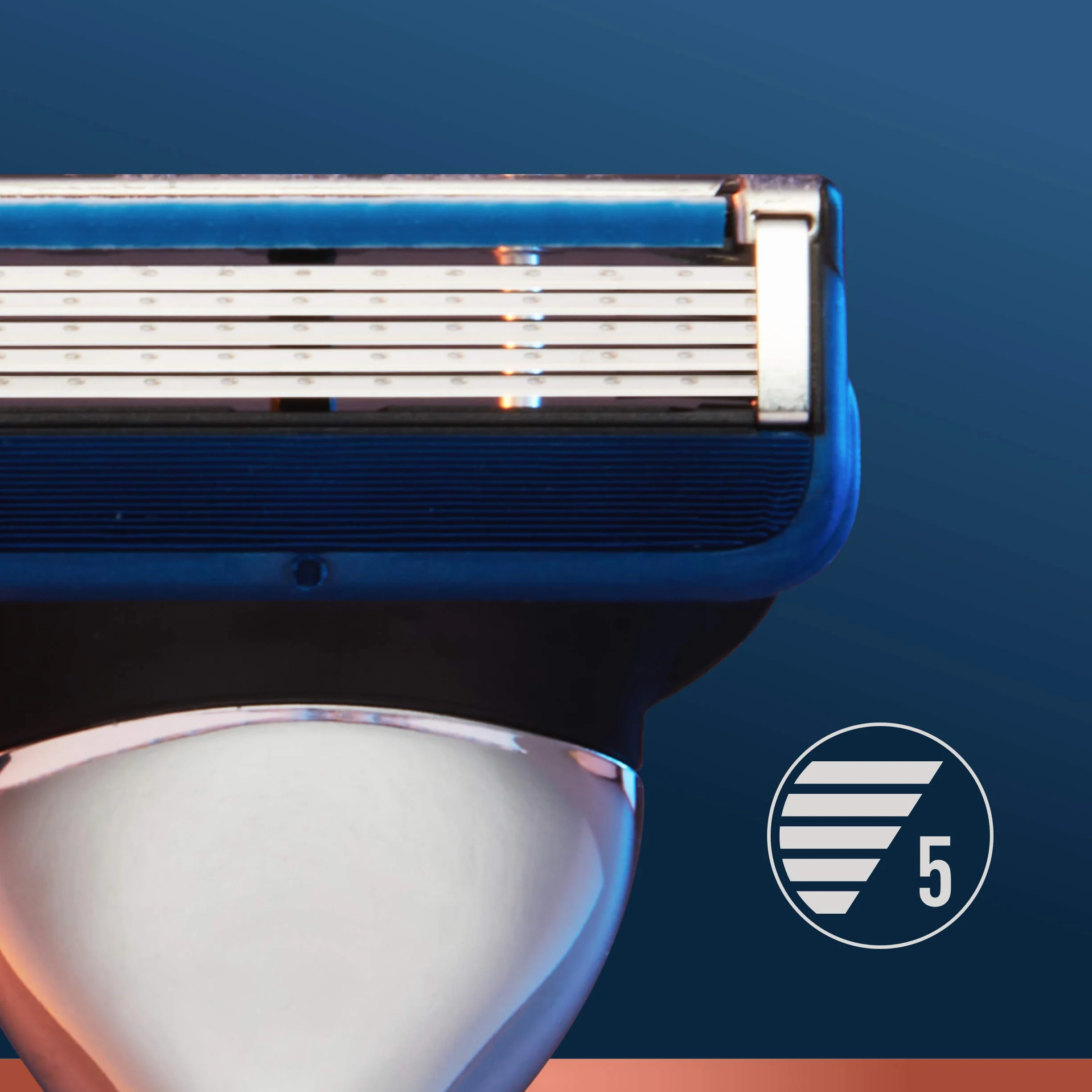 Gillette King C. Golarka męska z trymerem do precyzyjnego golenia, granatowa