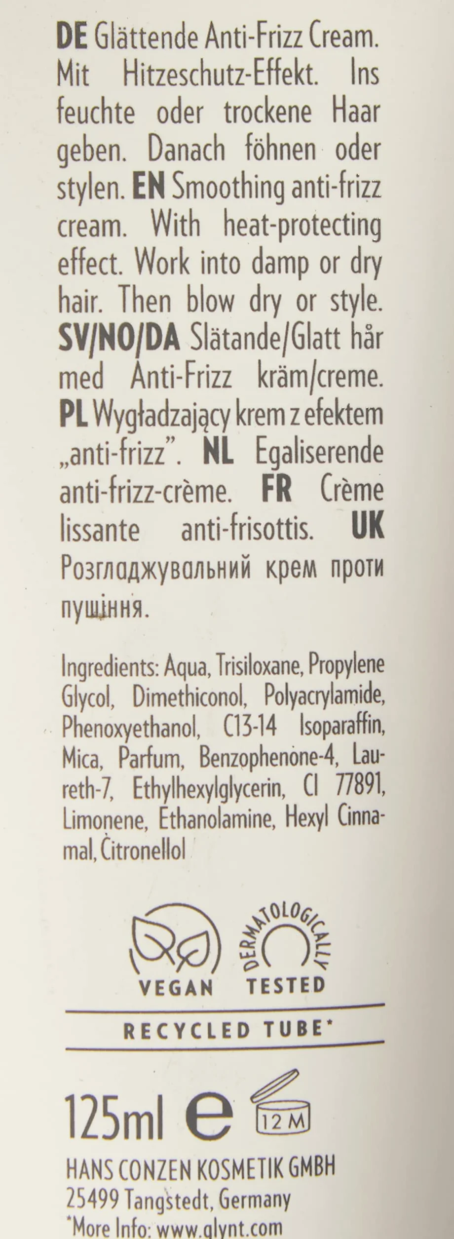 Glynt MALIBU Smoothing Cream 125 ml jagodowy