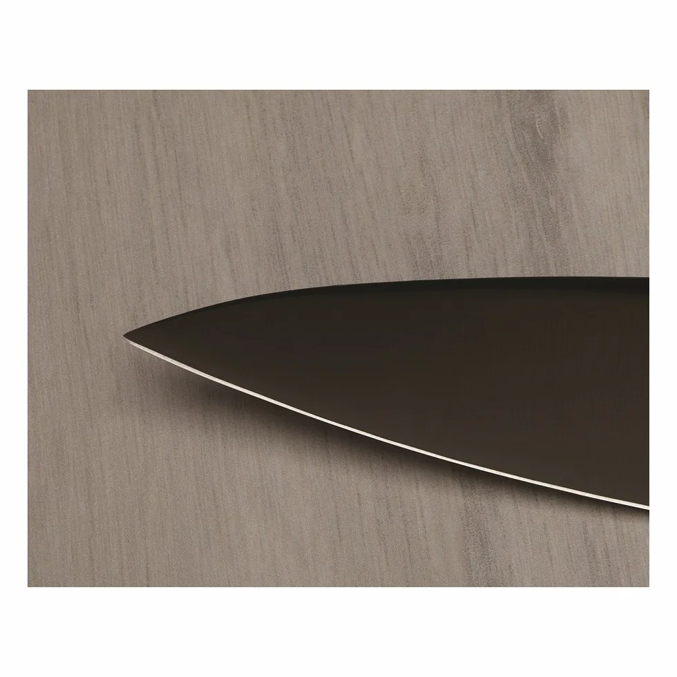 KUHN RIKON 26583 COLORI tytanowy grafitowy nóż Santoku, nóż szefa kuchni, tworzywo sztuczne