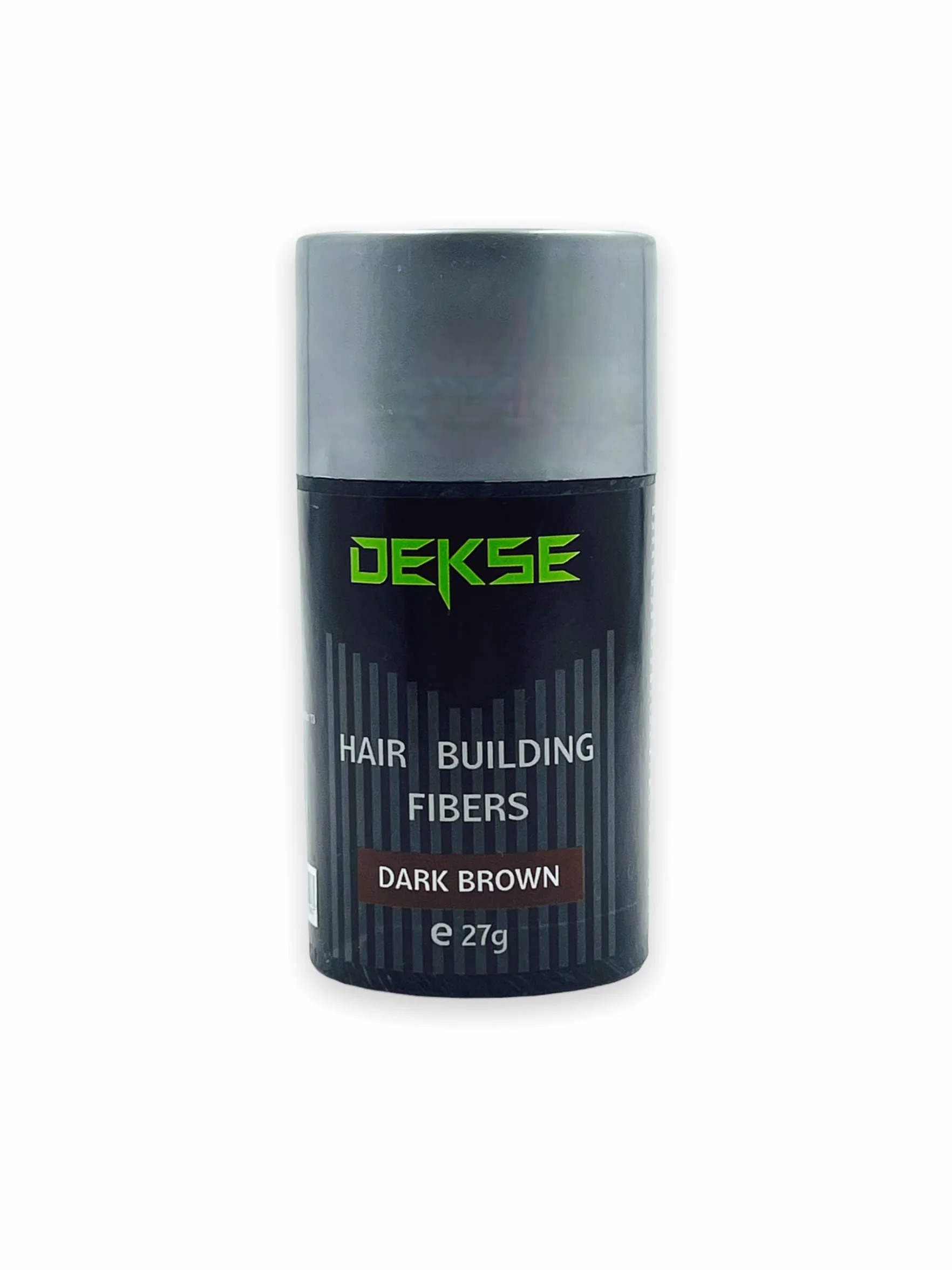 DEKSE Hair Building Keratin Fibers, masuje wypadanie włosów w ciągu 15 sekund, zagęszczanie włosów, puder do cienkich włosów, dla kobiet/mężczyzn, niewidoczne i naturalne, 27 g (1 sztuka) (ciemny