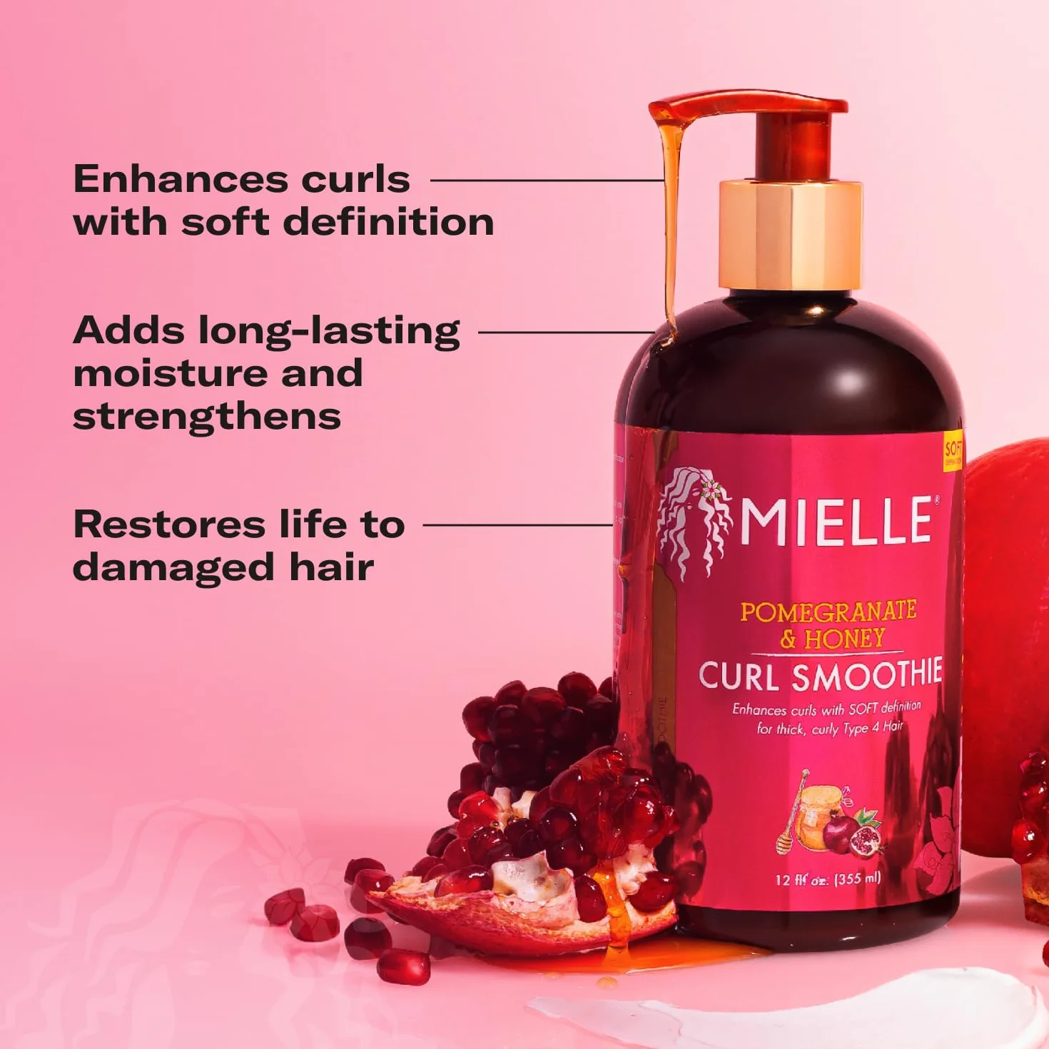 MIELLE ORGANICS Pomegranate & Honey Curl Smoothie 335 ml