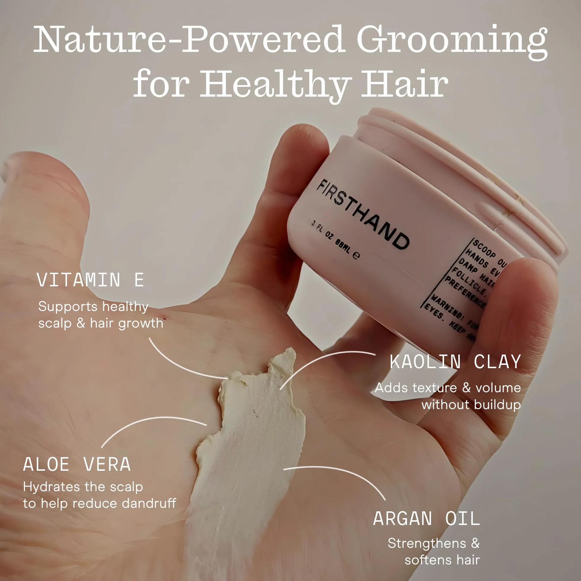 Firsthand Clay Pomade pomada z glinką do włosów matowe wykończenie mocne utrwalenie 88 ml