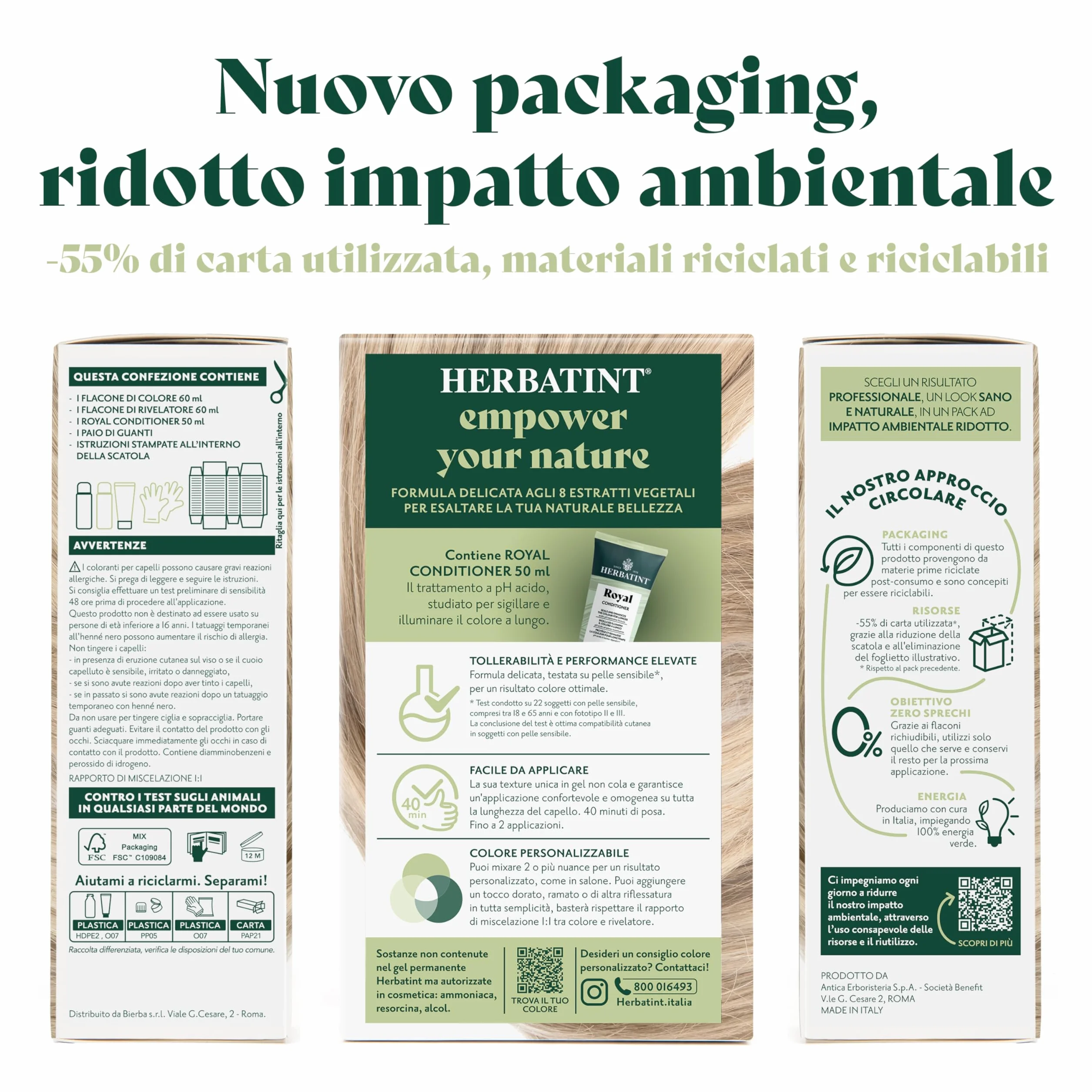 Herbatint Żel do farbowania włosów 9N jasny blond - 170 ml | bez amoniaku, 100% białe włosy | dla wrażliwej skóry, z 8 naturalnymi ekstraktami organicznymi