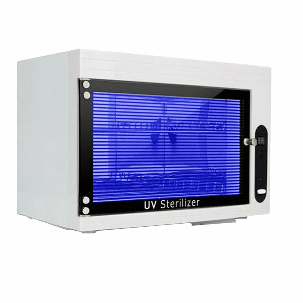 Futchoy Sterylizator do salonów kosmetycznych sterylizator UV studio paznokci sterylizator do szafek z salonami sterylizator trzy tryby timera sterylizatory ultrafioletowe i ozonowe 360°