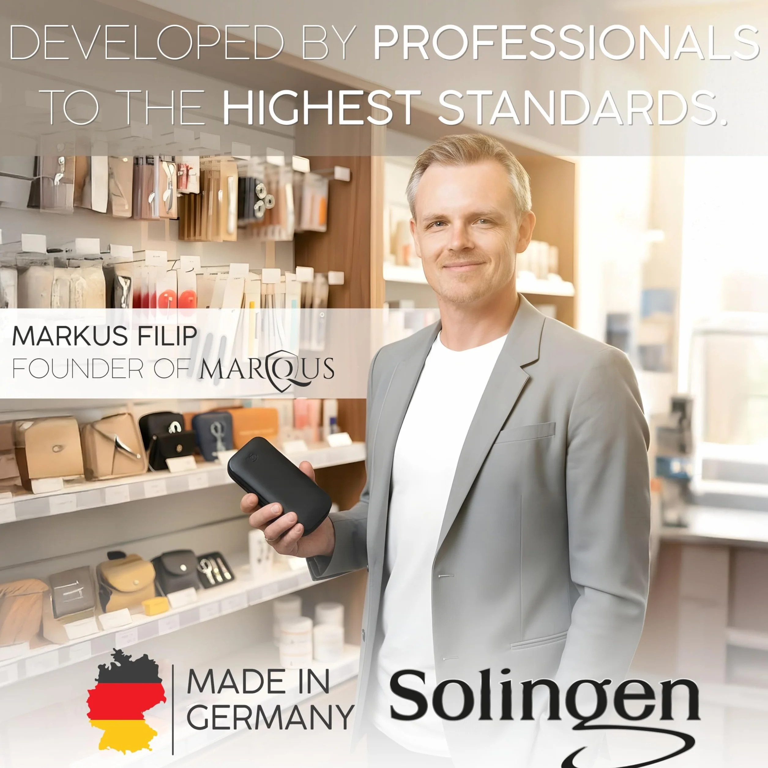 marQus zestaw do manicure 6-częściowy Solingen Germany stal niklowana