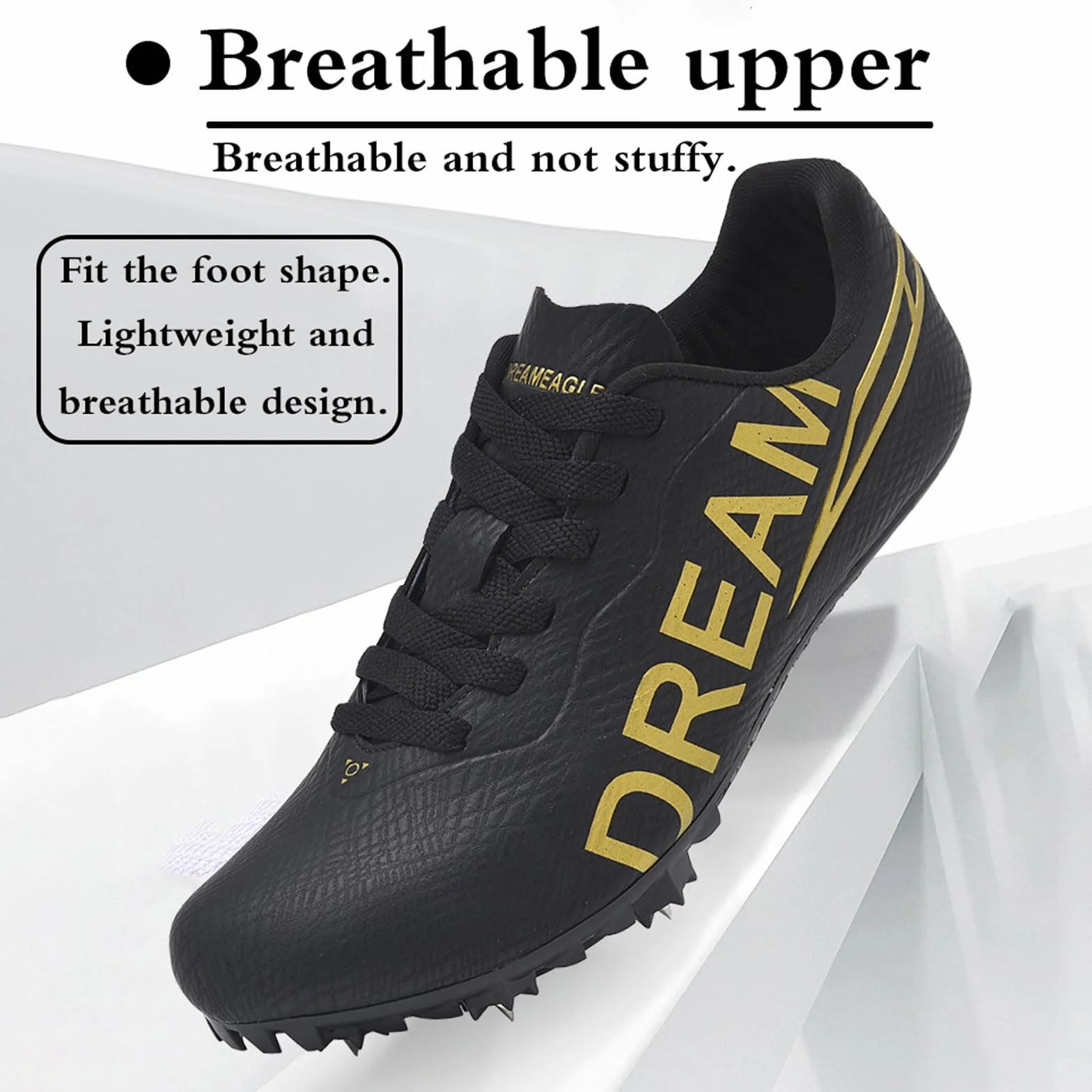 Buty męskie damskie sportowe kolce, buty do paznokci o średniej odległości, buty męskie na średnim dystansie, buty kolce męskie, zapewniają przyczepność i przyczepność, wygodne, do zawodów,