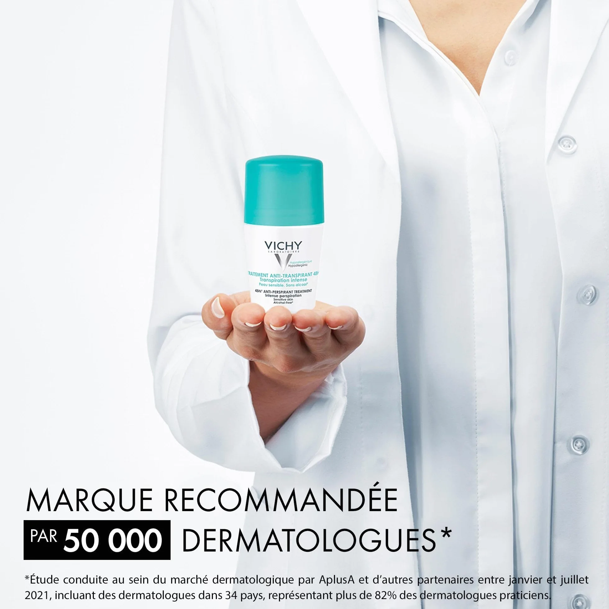 Vichy Anti-Transpirante 48H Dezodorant 50 ml Biały/Niebieski