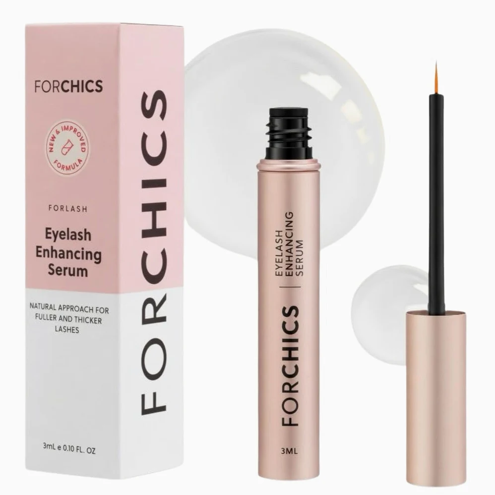 ForChics ForLash Eyelash Growth Serum – Lash Booster for Fuller, Thicker and Longer Eyelashes - Organic Lash Enhancer & Thickener | Wegański & Cruelty-Free [3 ml]