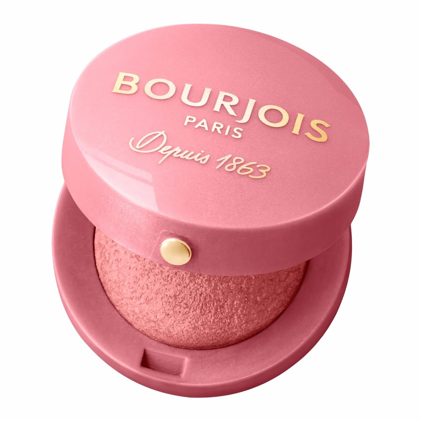 Bourjois Little Round Pot trwały róż do policzków z lusterkiem i pędzelkiem nr 34 Rose d'Or, 2,5g