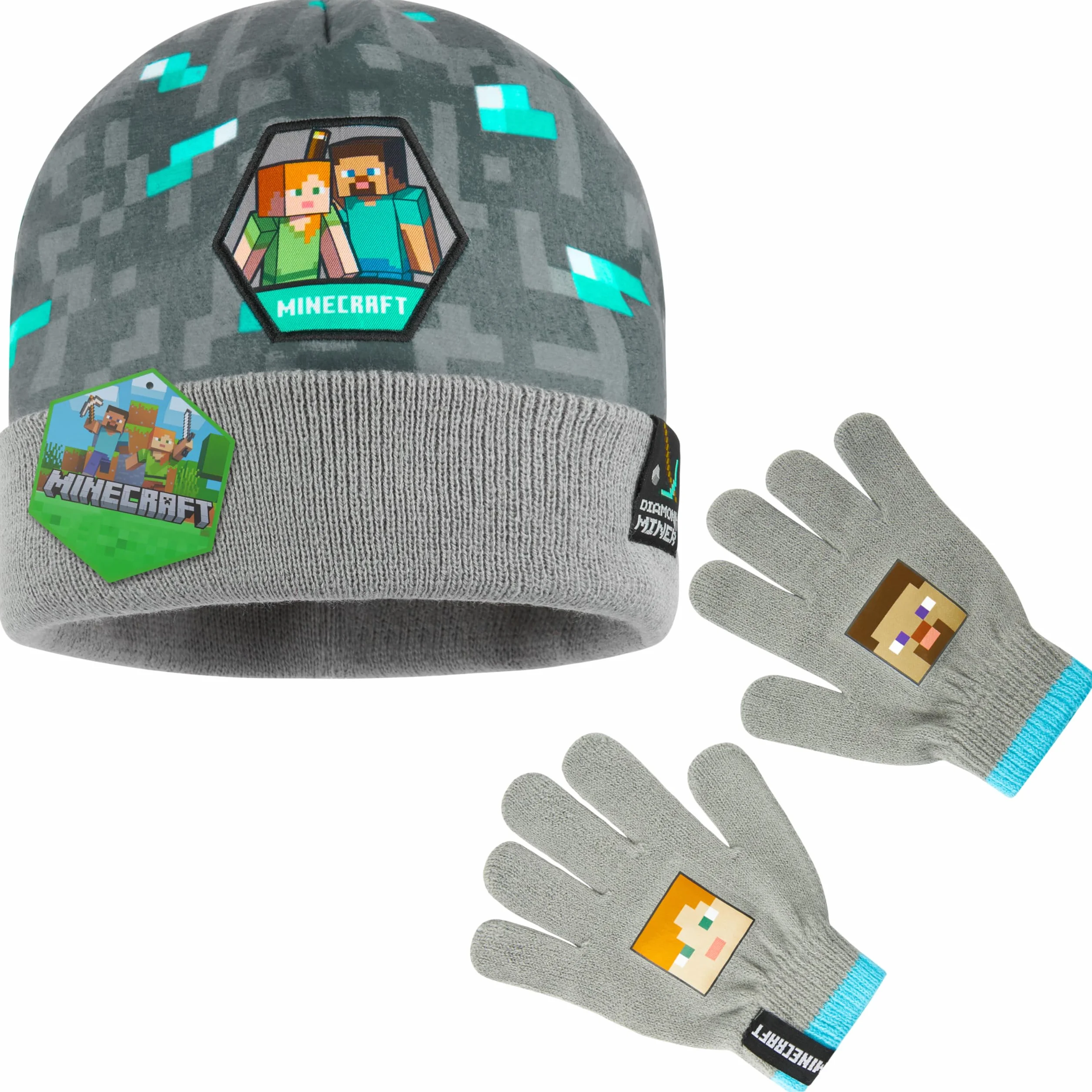 Minecraft Zestaw zimowy dla chłopców (6-14 lat, szary, 2)