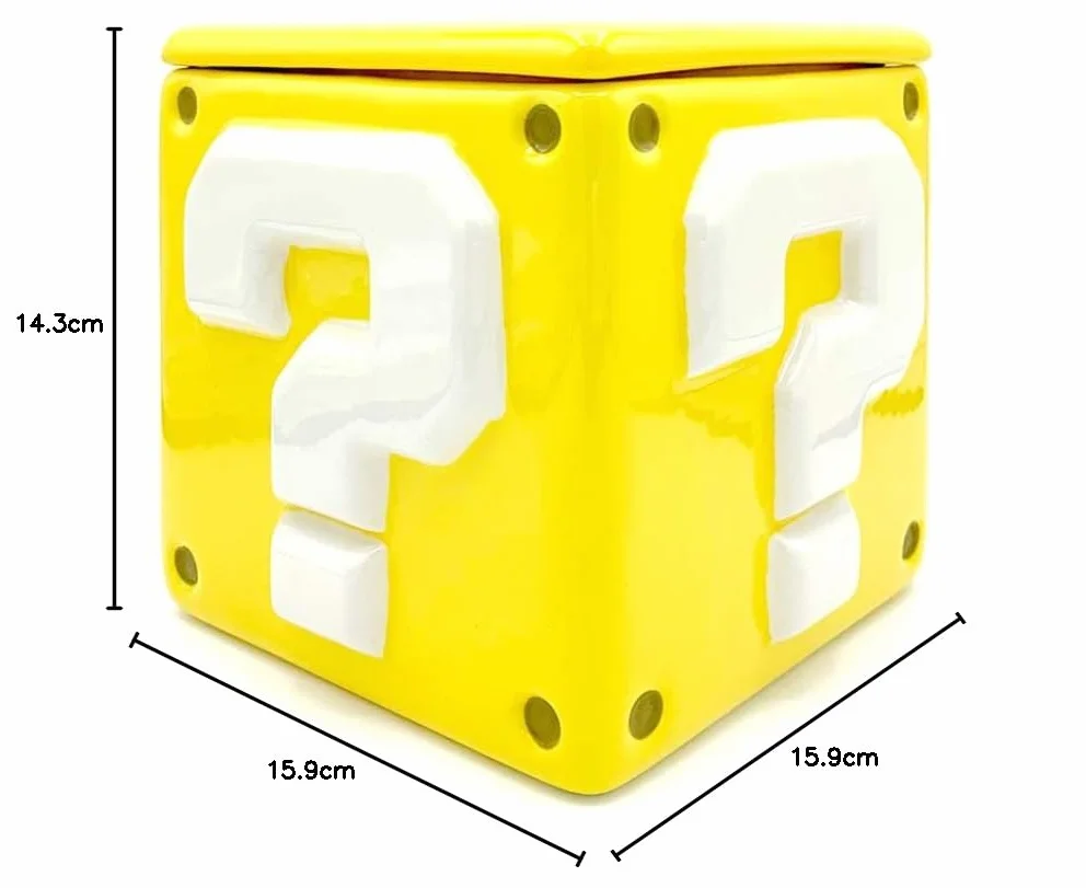 Super Mario Bros blok zapytania blok ceramiczny słoik do przechowywania ciasteczek