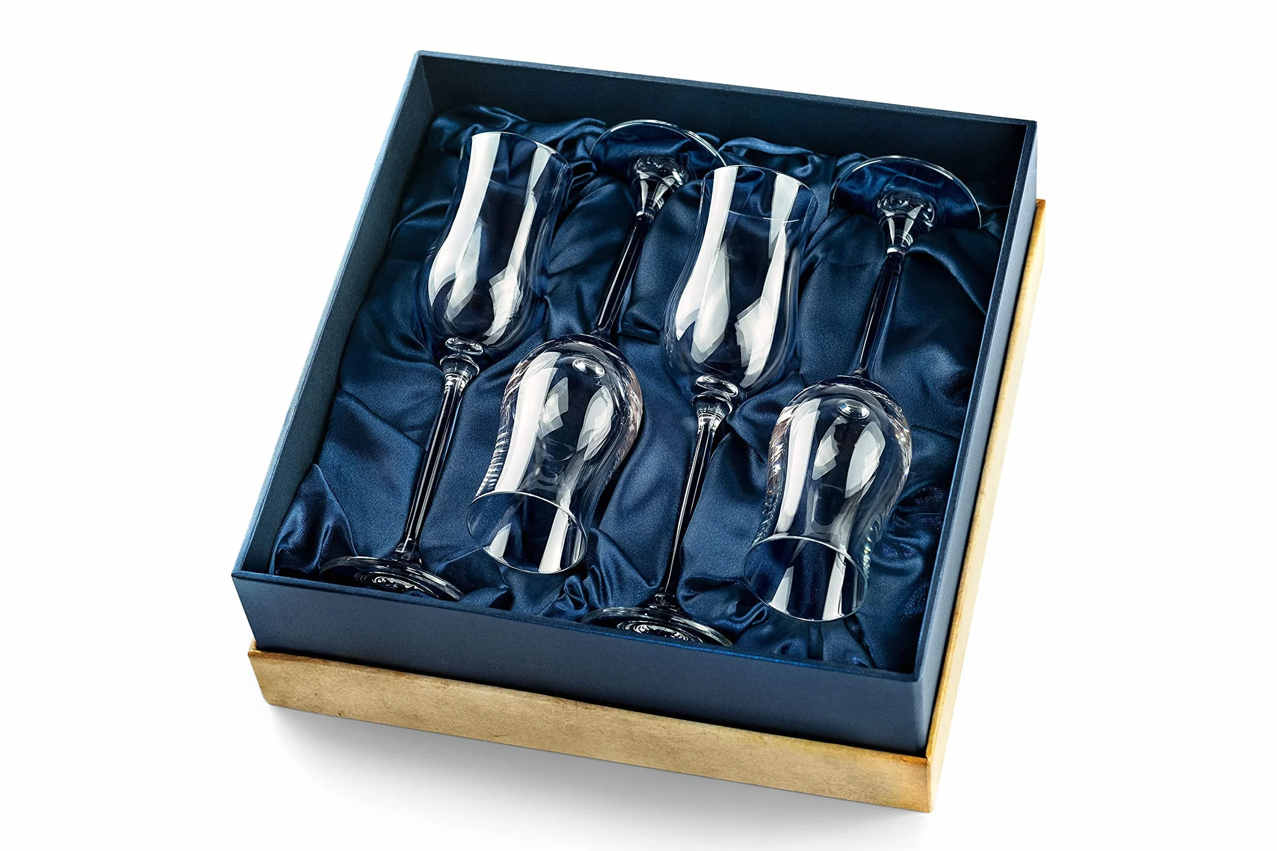 GLASSIQUE CADEAU Kieliszki do węchowiny koniakowej, tequili i spirytusa, zestaw 4 sztuk, 120 ml, do degustacji tulipanów Copitas do popijania armagnacu, Madery, po kolacji | węszczyki do alkoholu