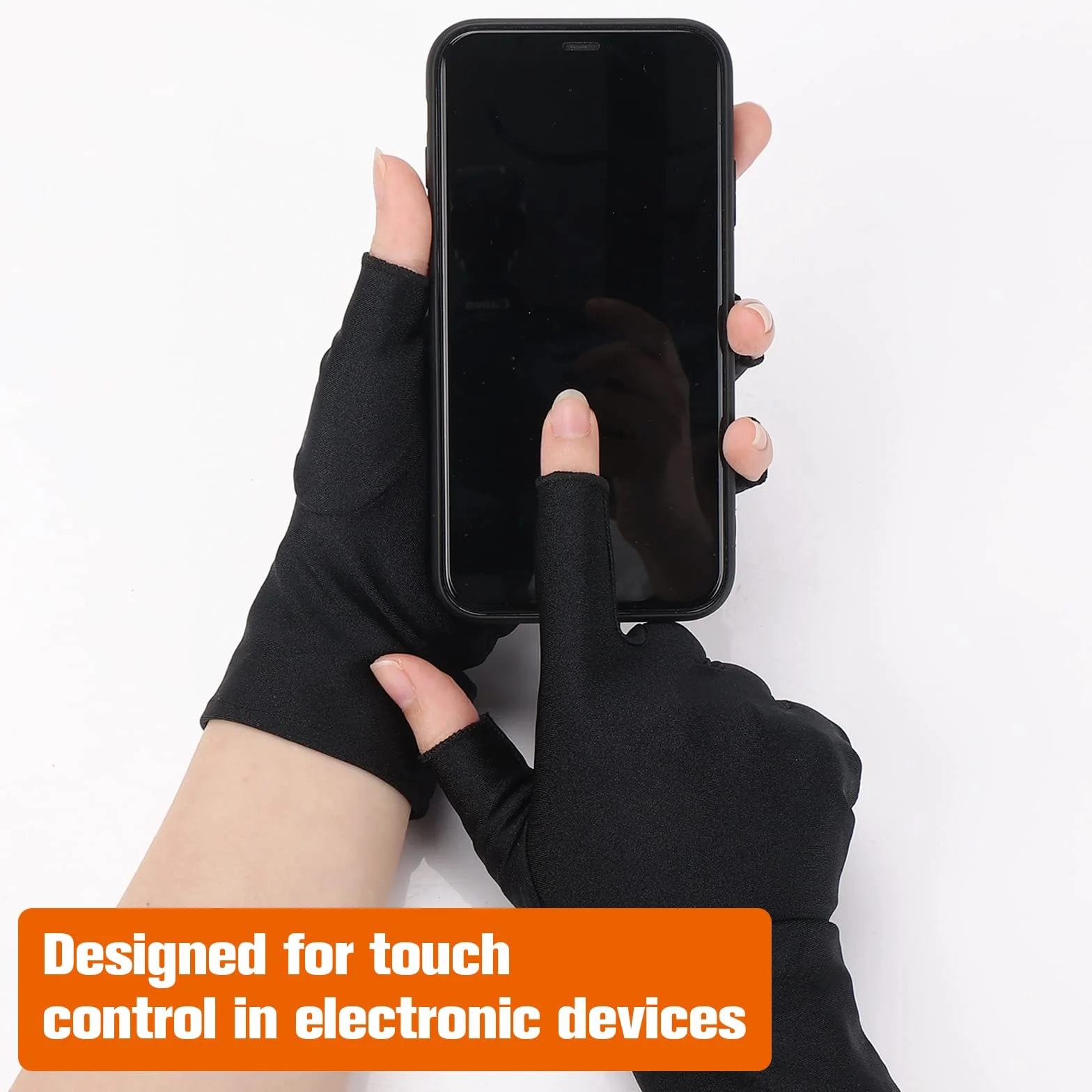 Sibba 1 para rękawic UV do paznokci lampa artystyczna ochrona światła LED Flash żelowy lakier do manicure pielęgnacja bez palców nawilżający ochraniacz dłoni narzędzia anty-słońce kobiety